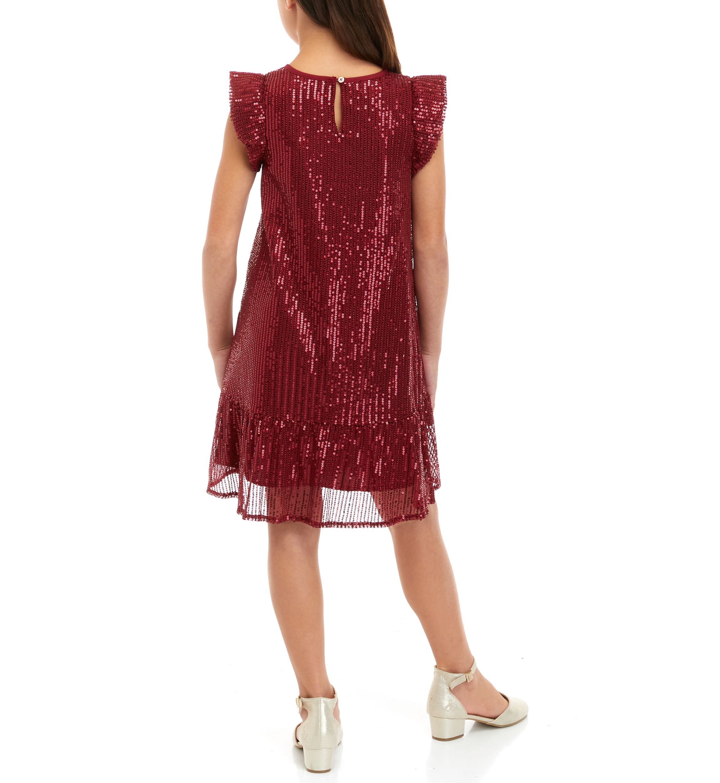 Girls 7-16 Flutter Shine Dress