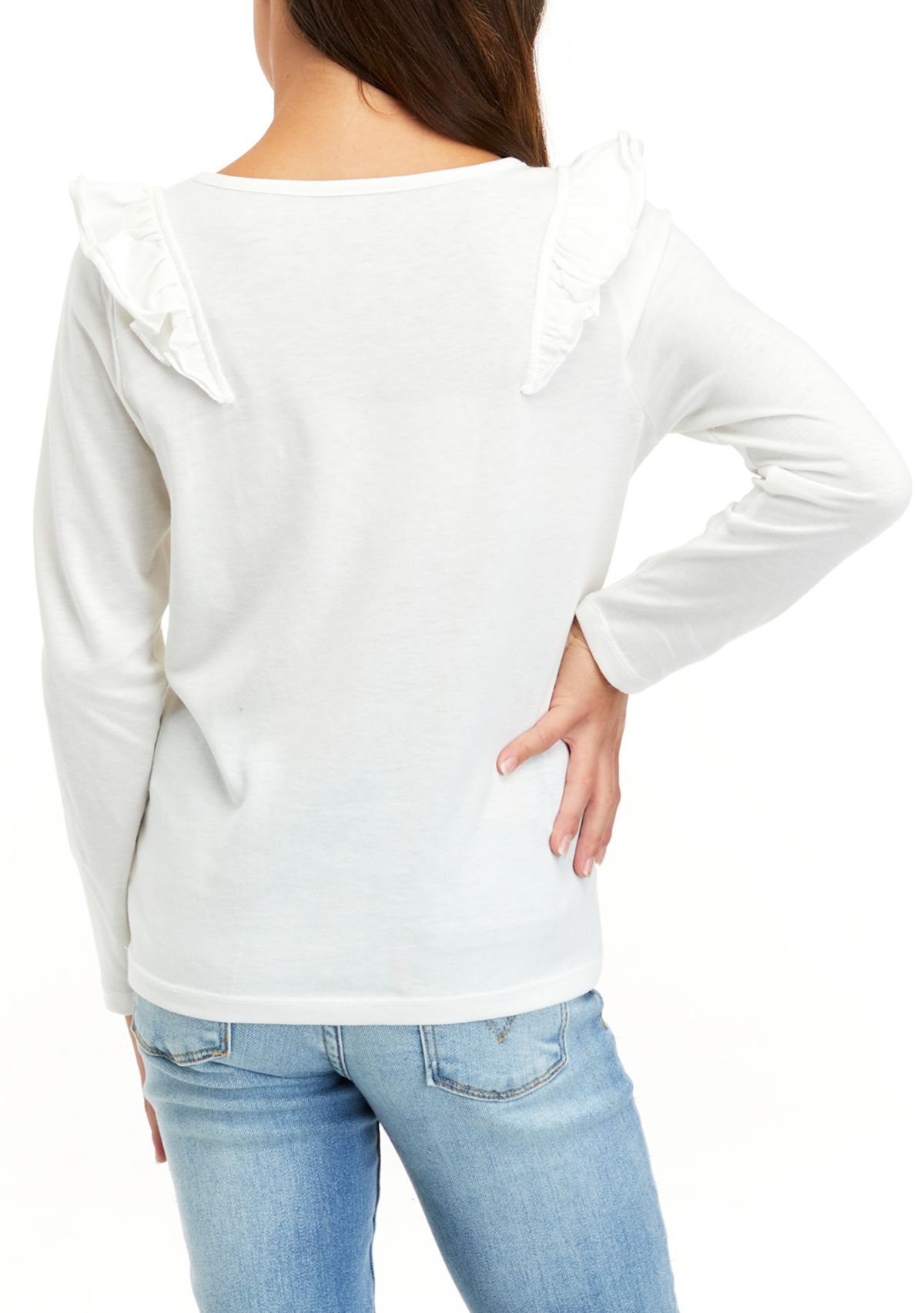 Girls 7-16 Ruffle T-Shirt