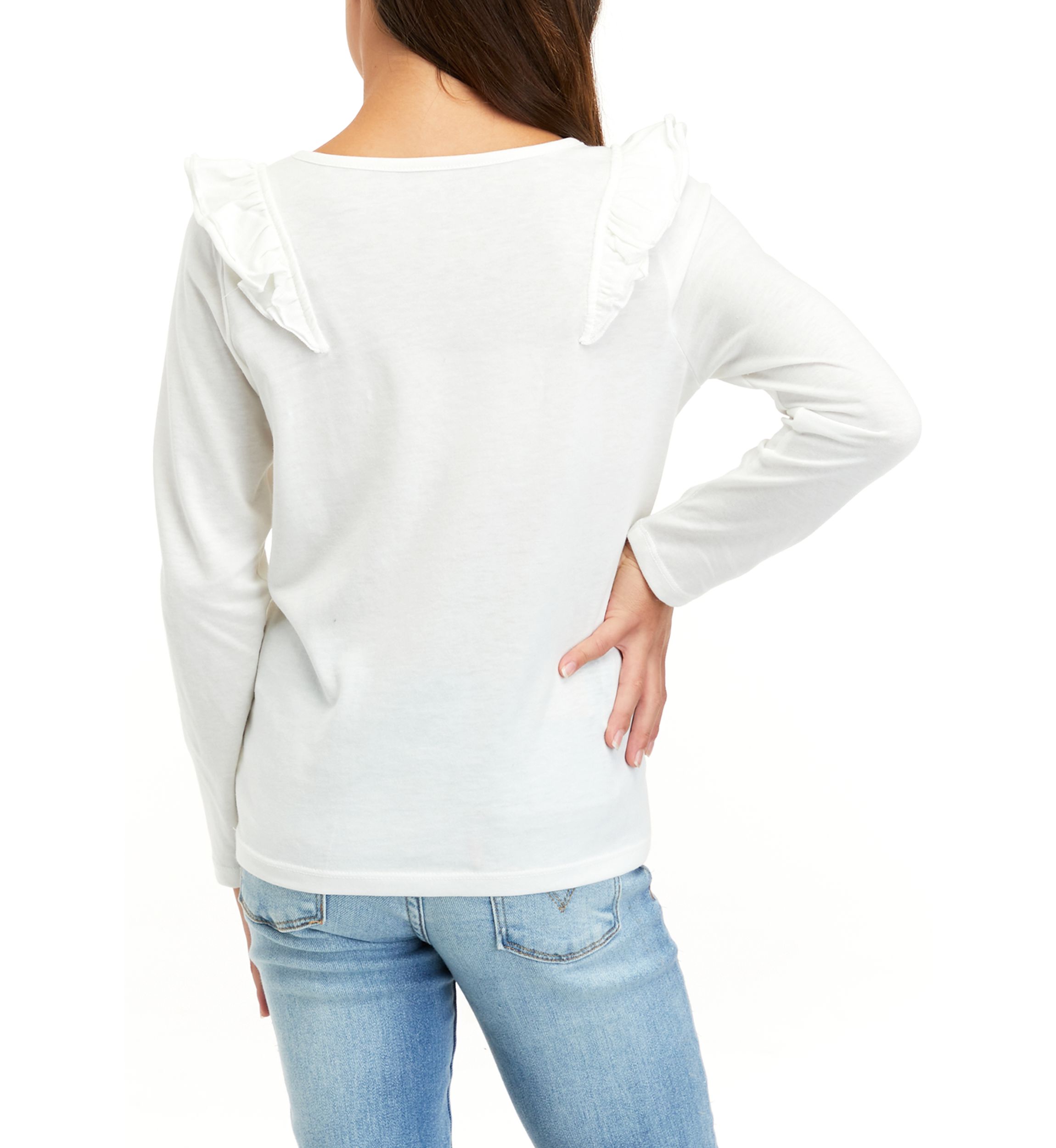 Girls 7-16 Ruffle T-Shirt