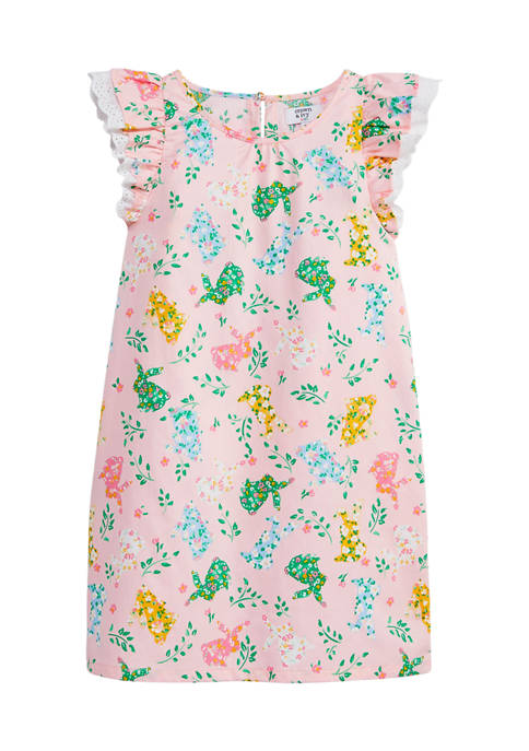 Crown & Ivy™ Girls 7-16 Flutter Sleeve Floral Dress 
