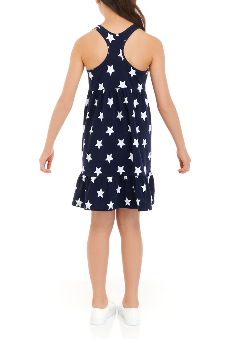 Girls 7-16 Star Print Tiered Dress