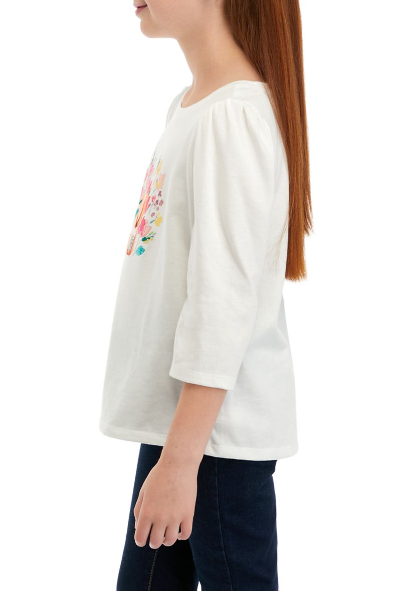 Girls 7-16 3/4 Sleeve Graphic T-Shirt