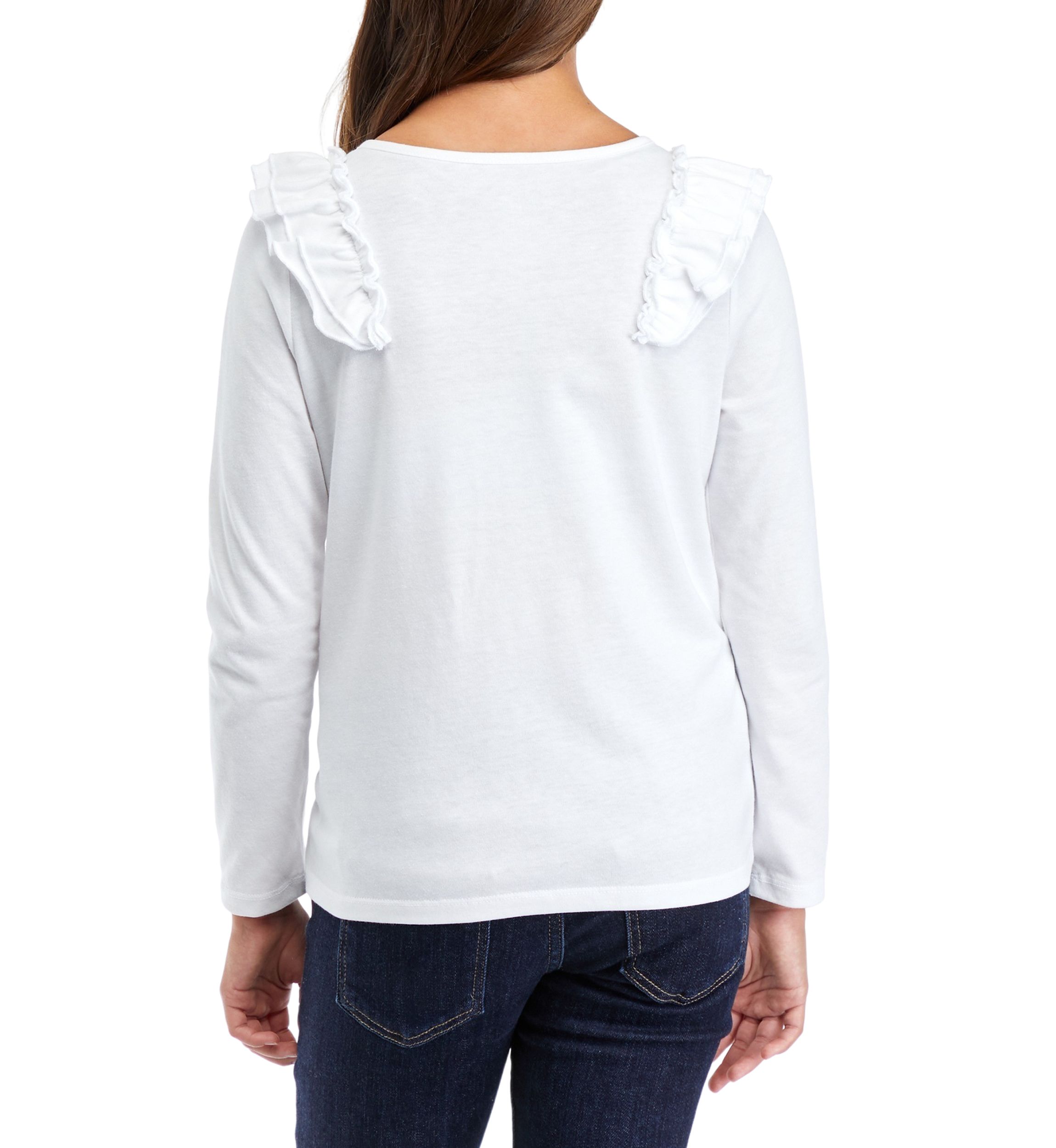 Girls 7-16 Ruffle Graphic Top