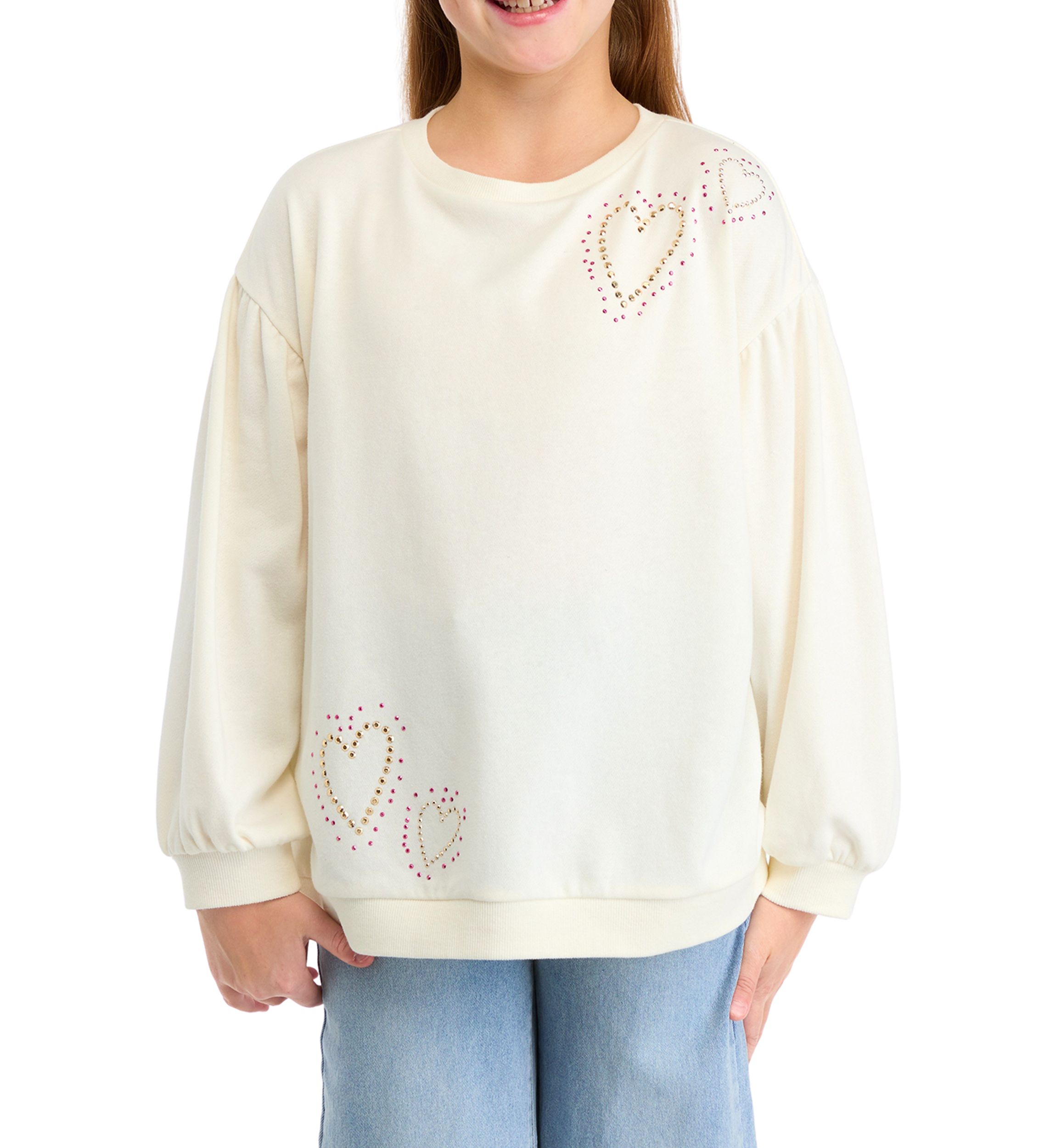 Girls 7-16 Puffed Sweeper Shirt