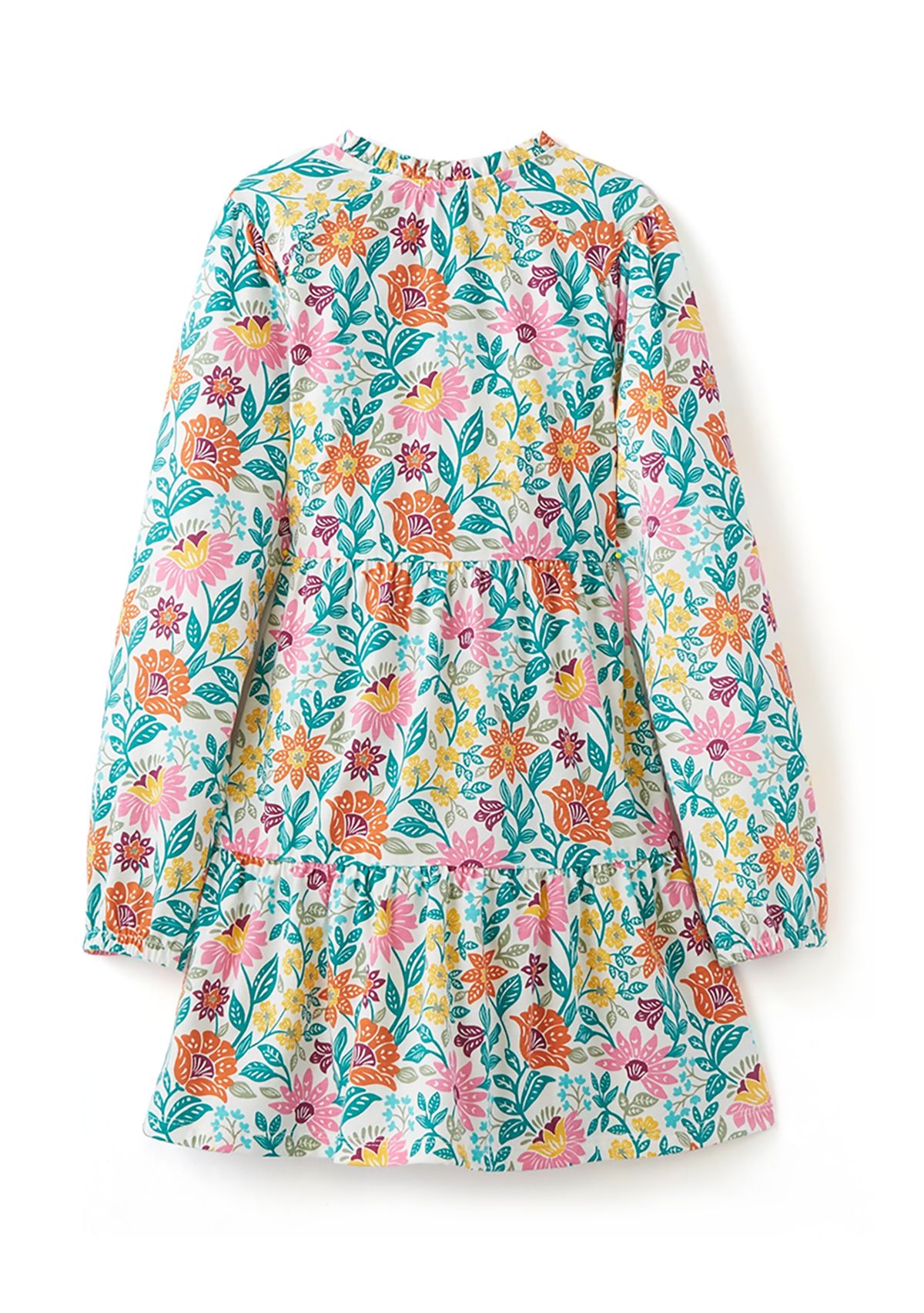 Girls 7-16 Long Sleeve Henley Knit Printed Dress