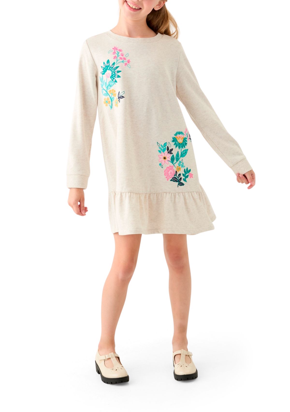 Girls 7-16 Long Sleeve Sweater Dress