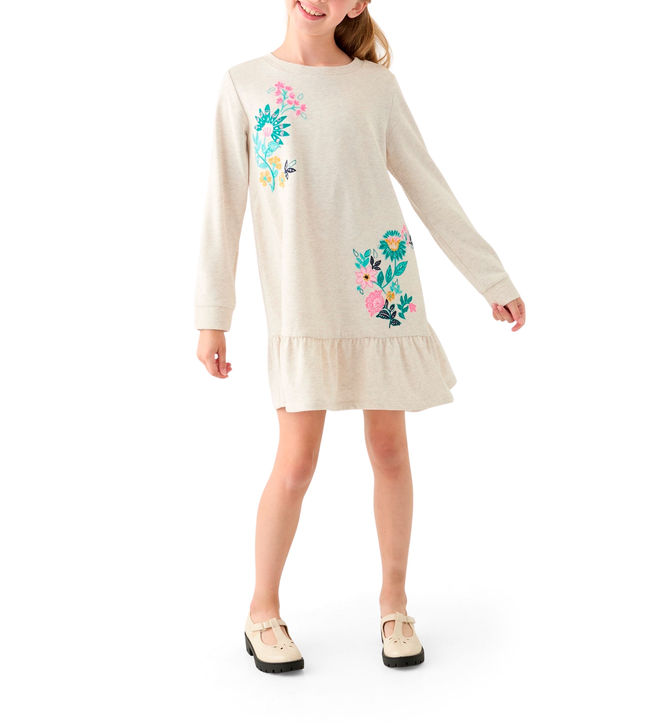 Girls 7-16 Long Sleeve Sweater Dress