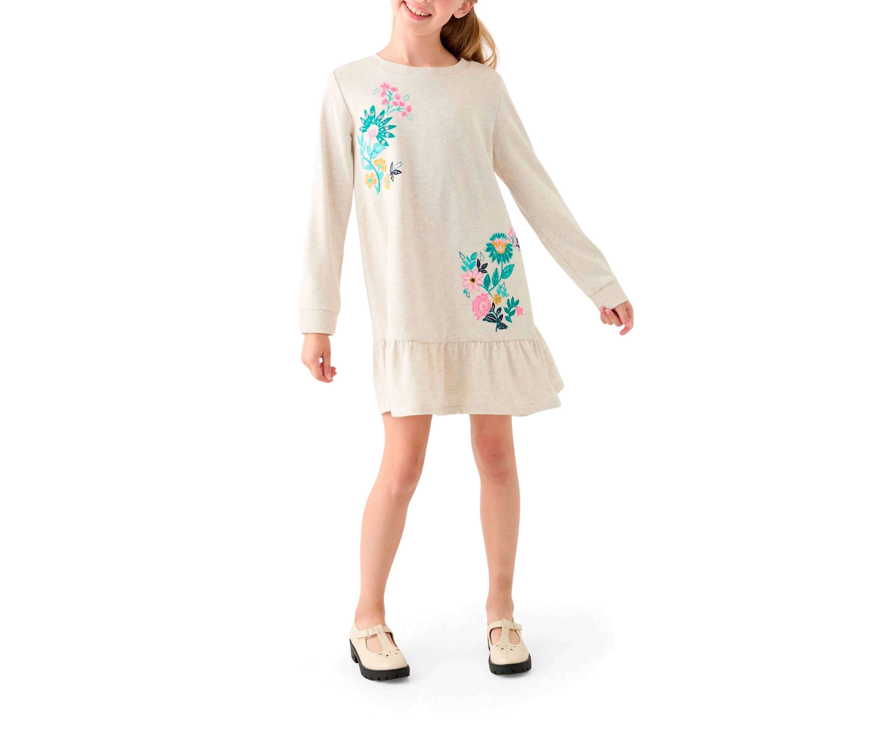 Girls 7-16 Long Sleeve Sweater Dress