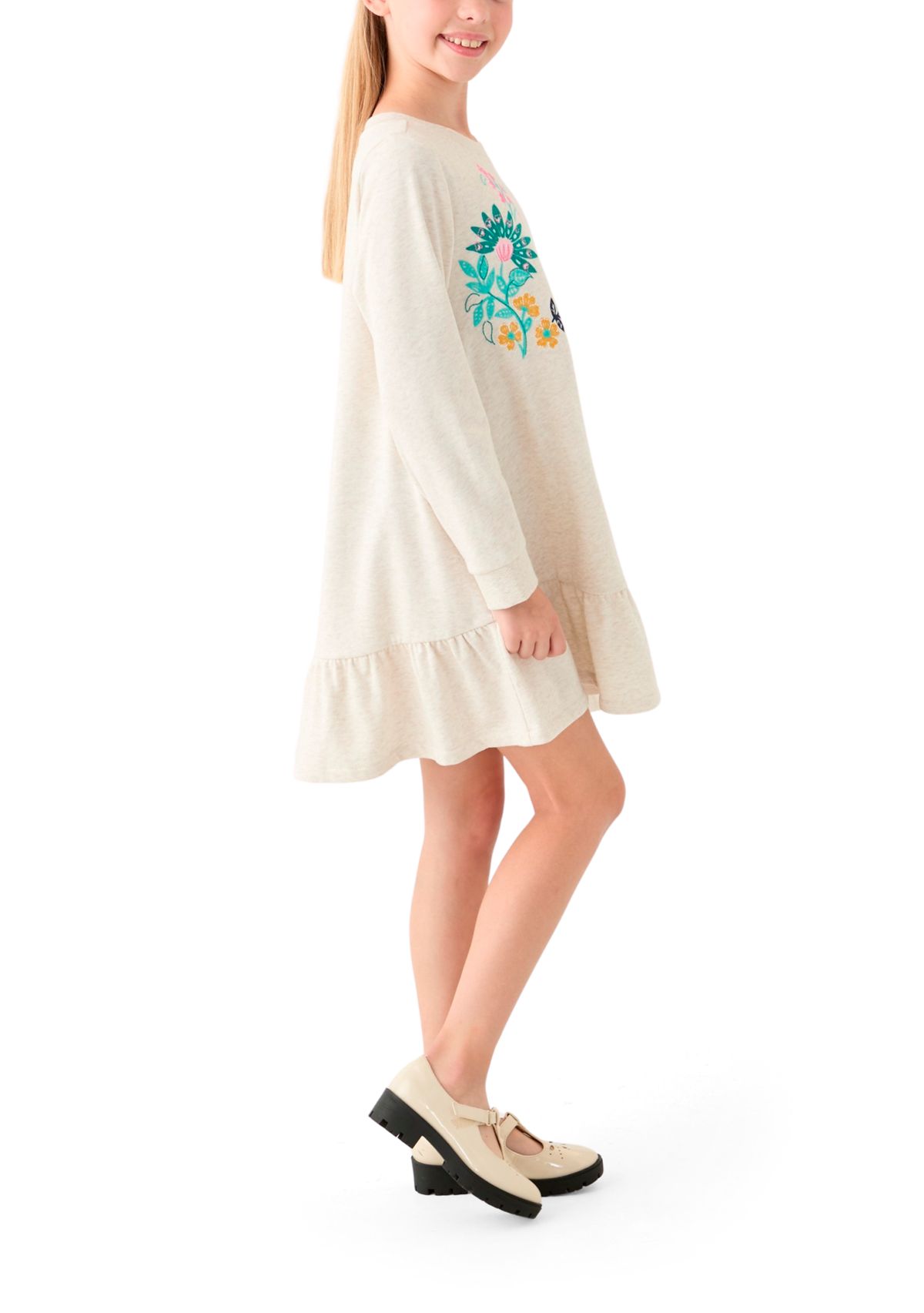 Girls 7-16 Long Sleeve Sweater Dress