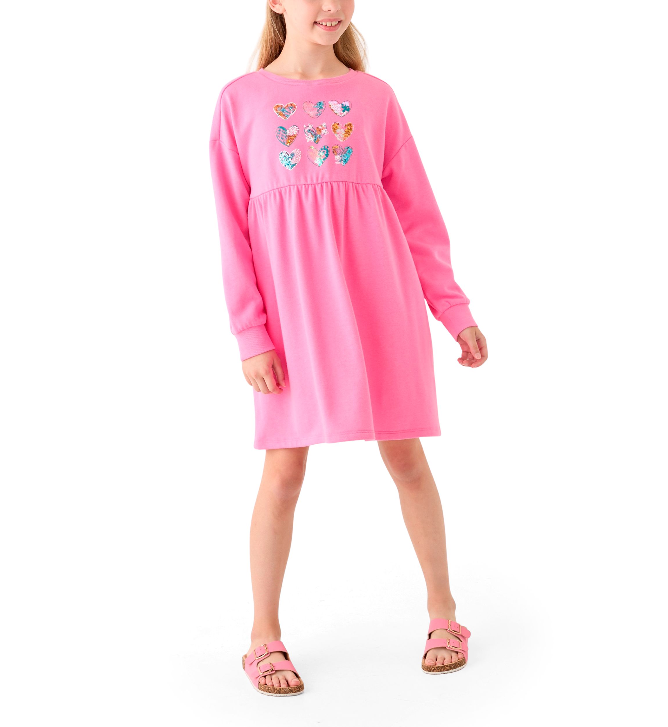 Girls 7-16 Long Sleeve Sweater Dress