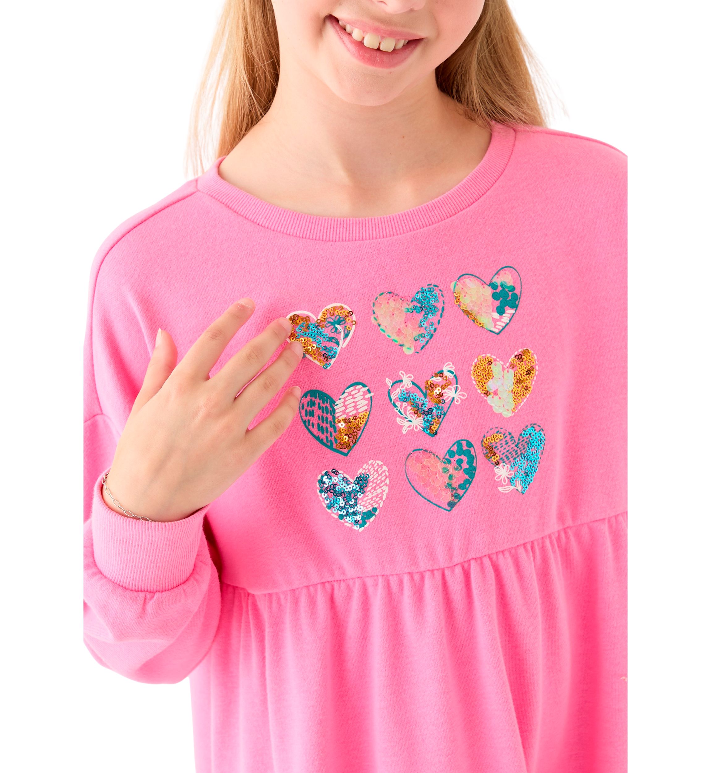 Girls 7-16 Long Sleeve Sweater Dress