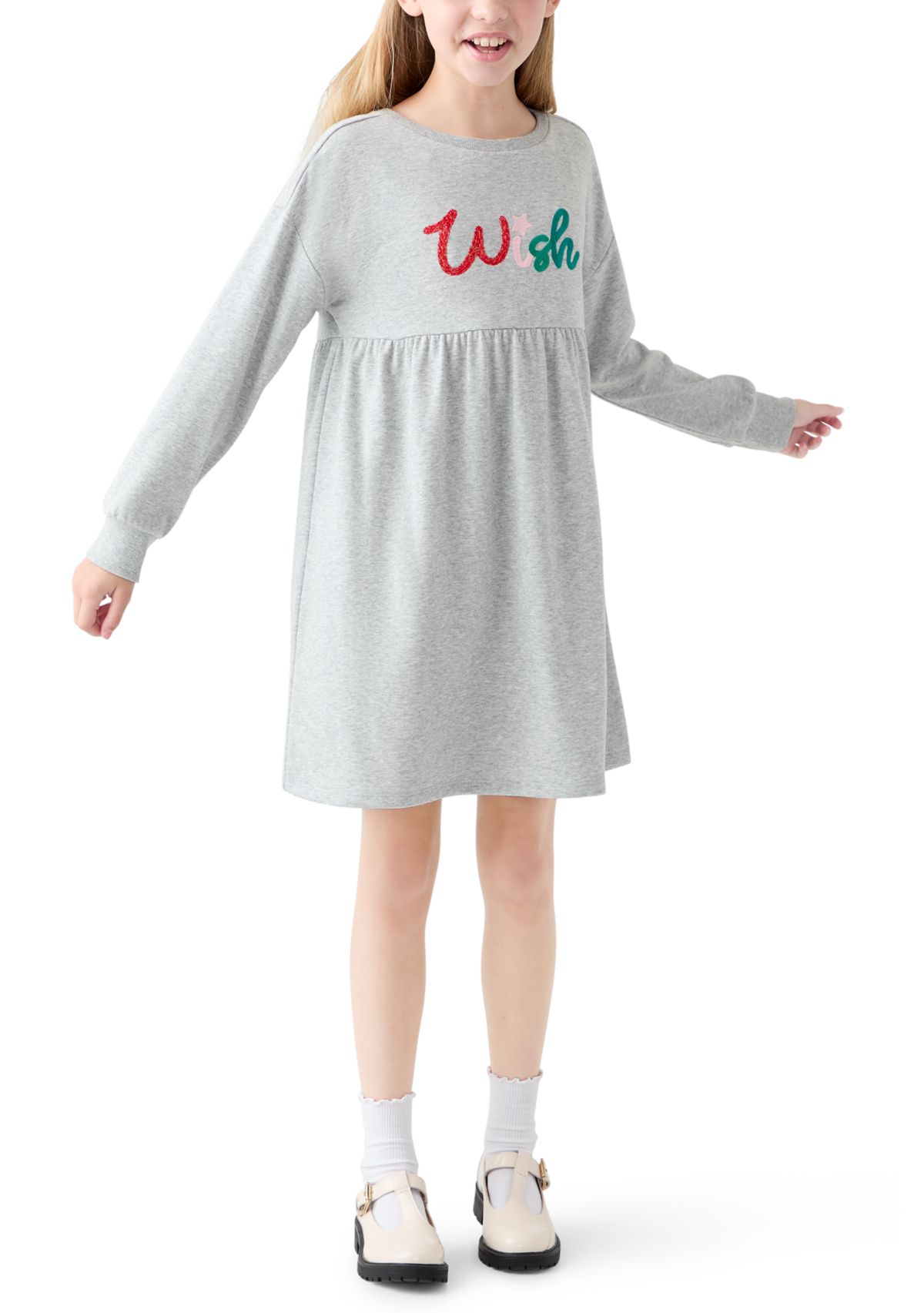 Girls 7-16 Long Sleeve Wish Sweatshirt Dress