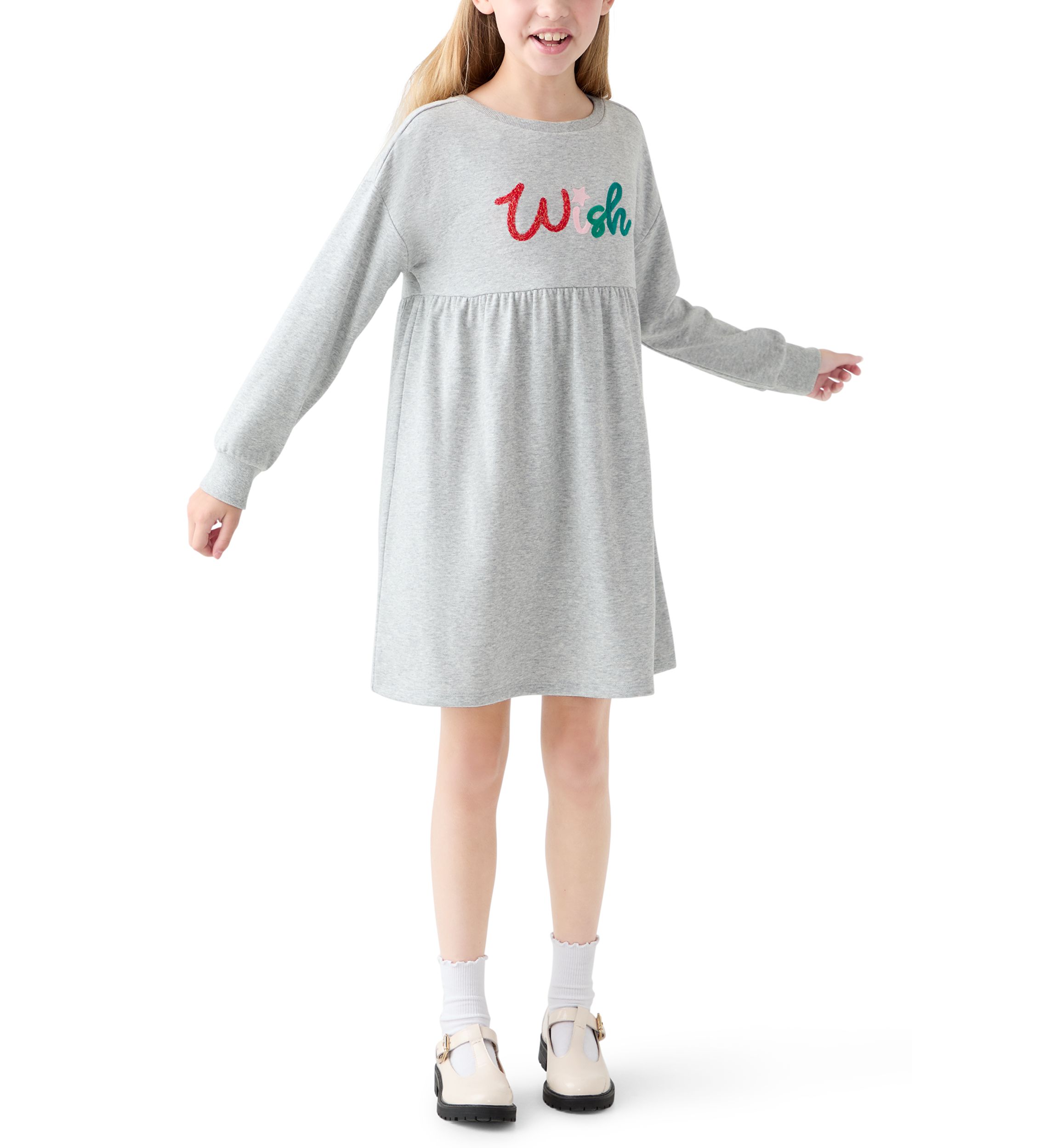 Girls 7-16 Long Sleeve Wish Sweatshirt Dress