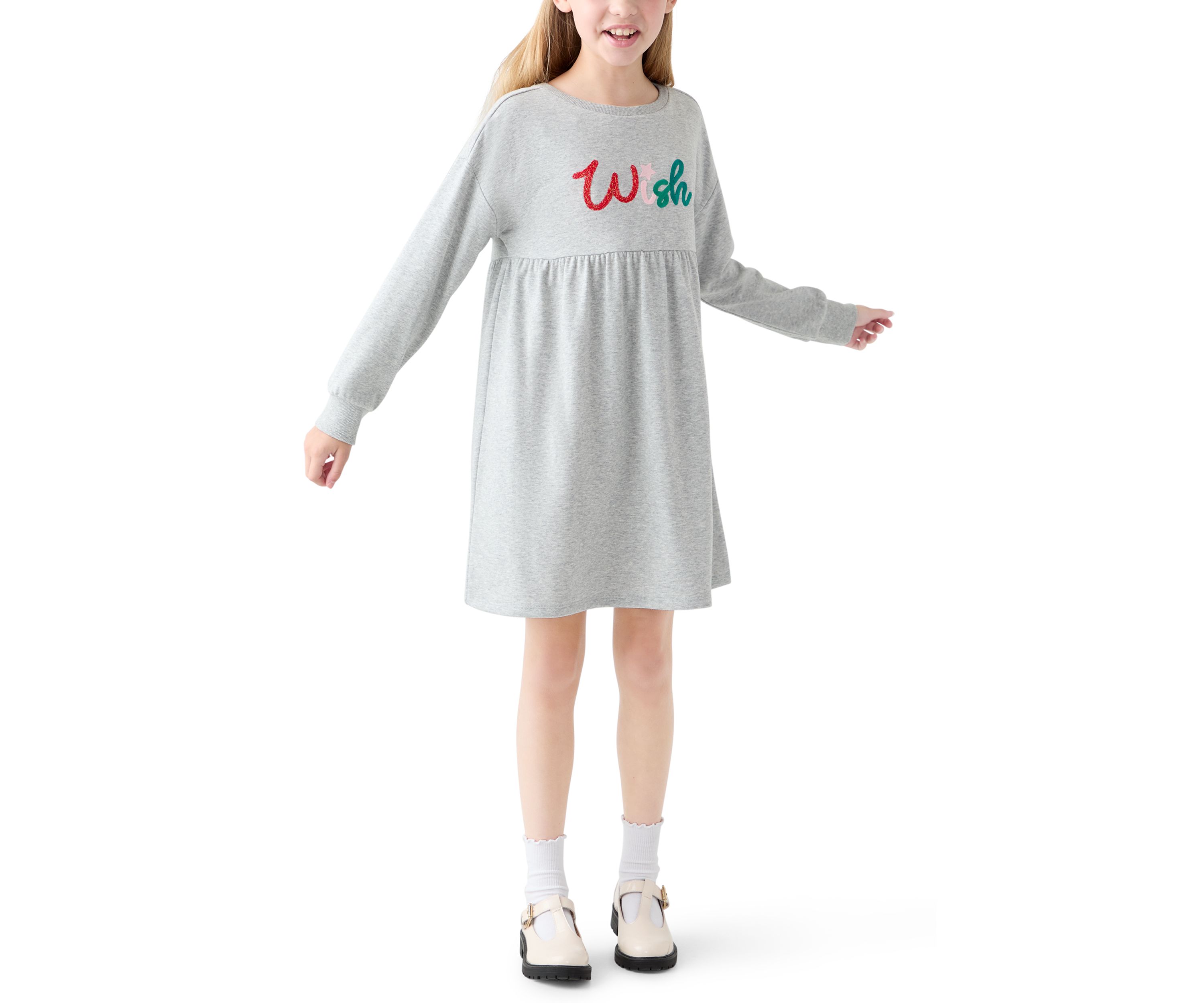 Girls 7-16 Long Sleeve Wish Sweatshirt Dress