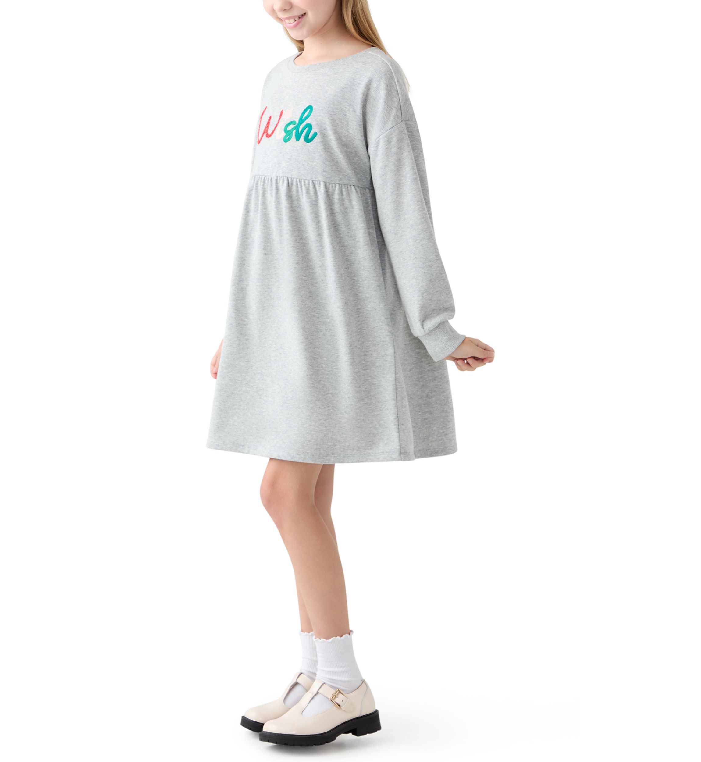 Girls 7-16 Long Sleeve Wish Sweatshirt Dress