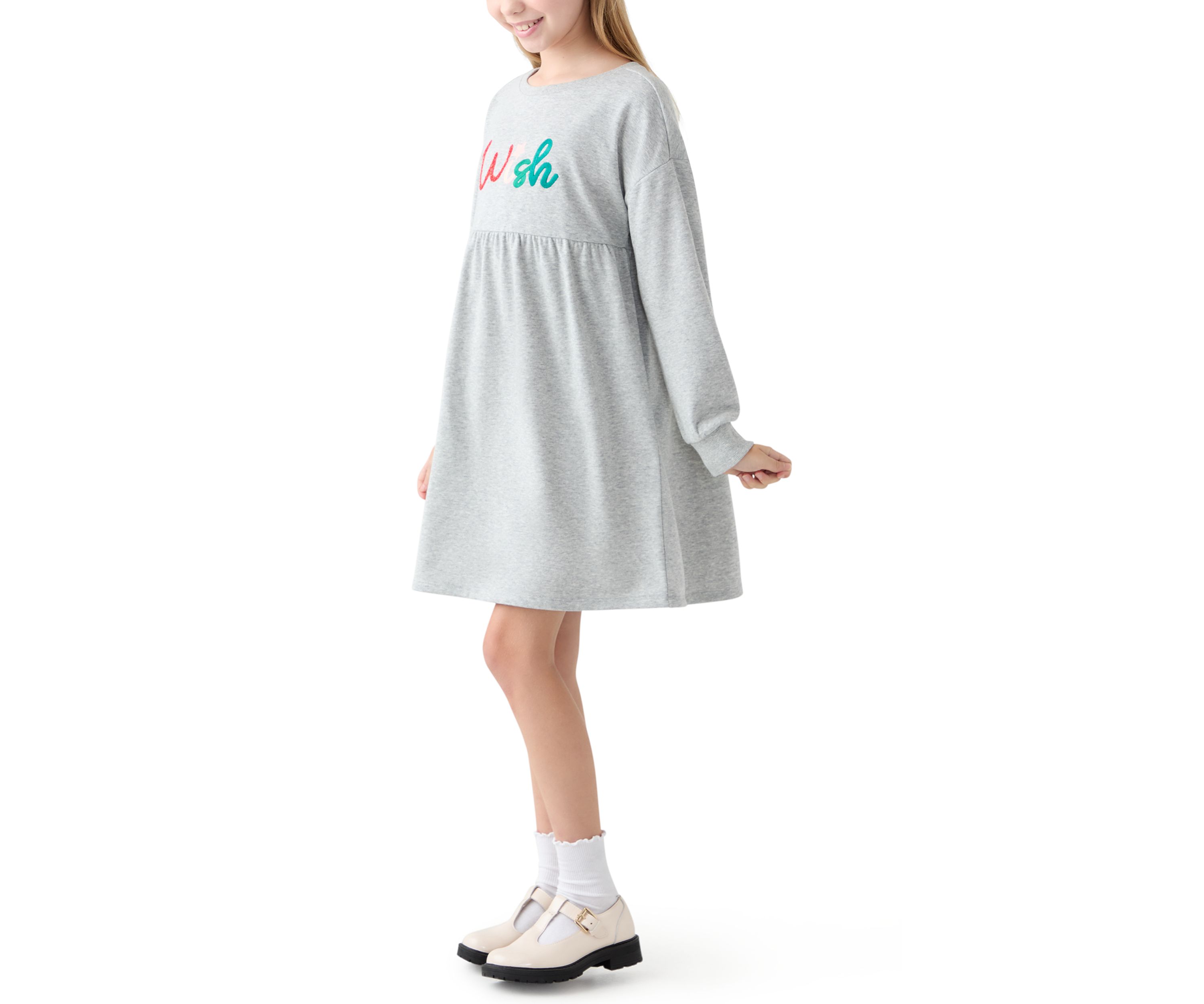 Girls 7-16 Long Sleeve Wish Sweatshirt Dress