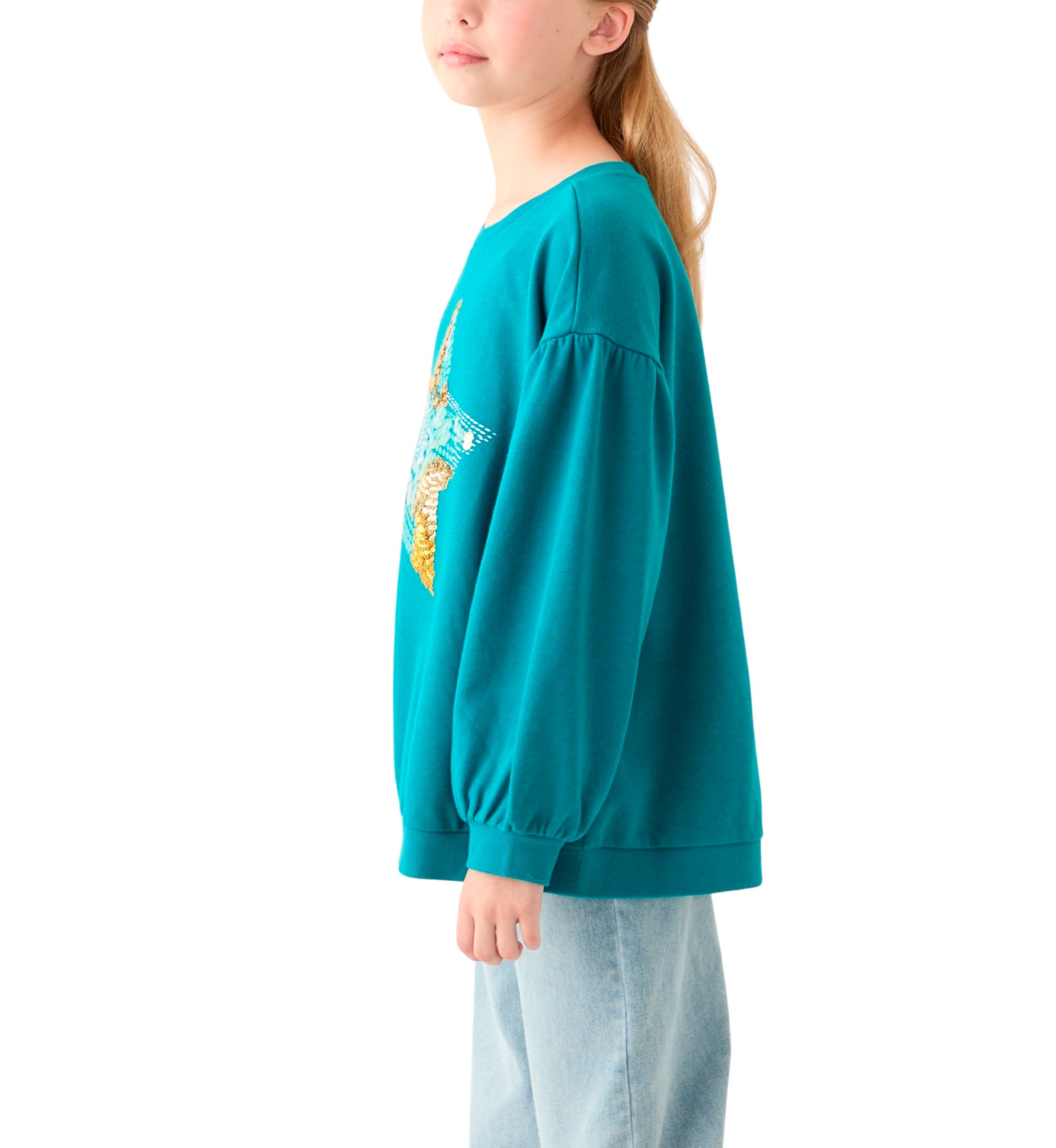 Girls 7-16 French Terry Sweeper Sweatshirt