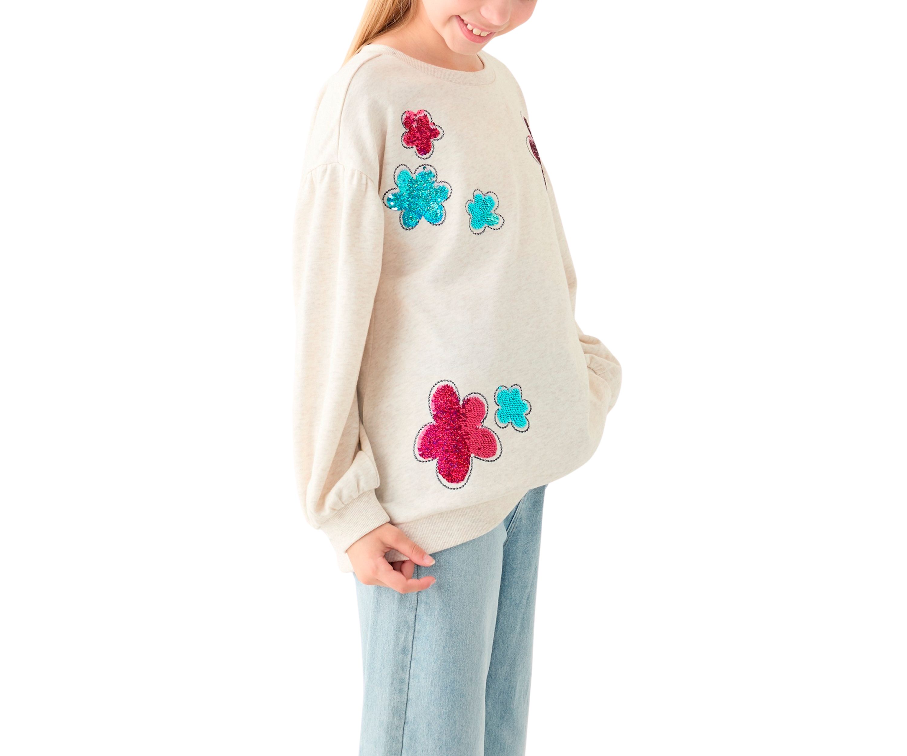 Girls 7-16 French Terry Sweeper Sweatshirt