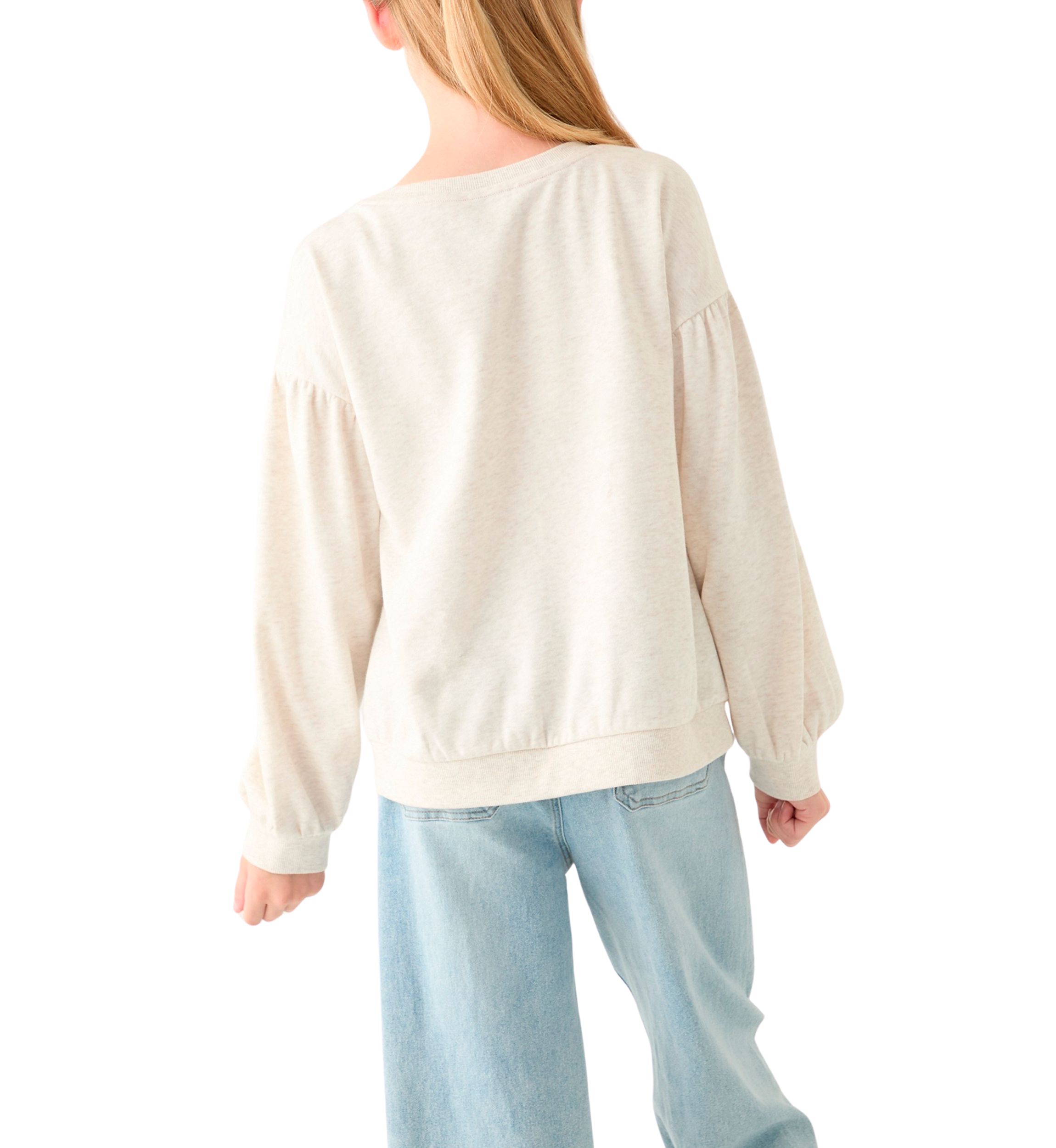 Girls 7-16 Puff Sleeve Sweatshirt