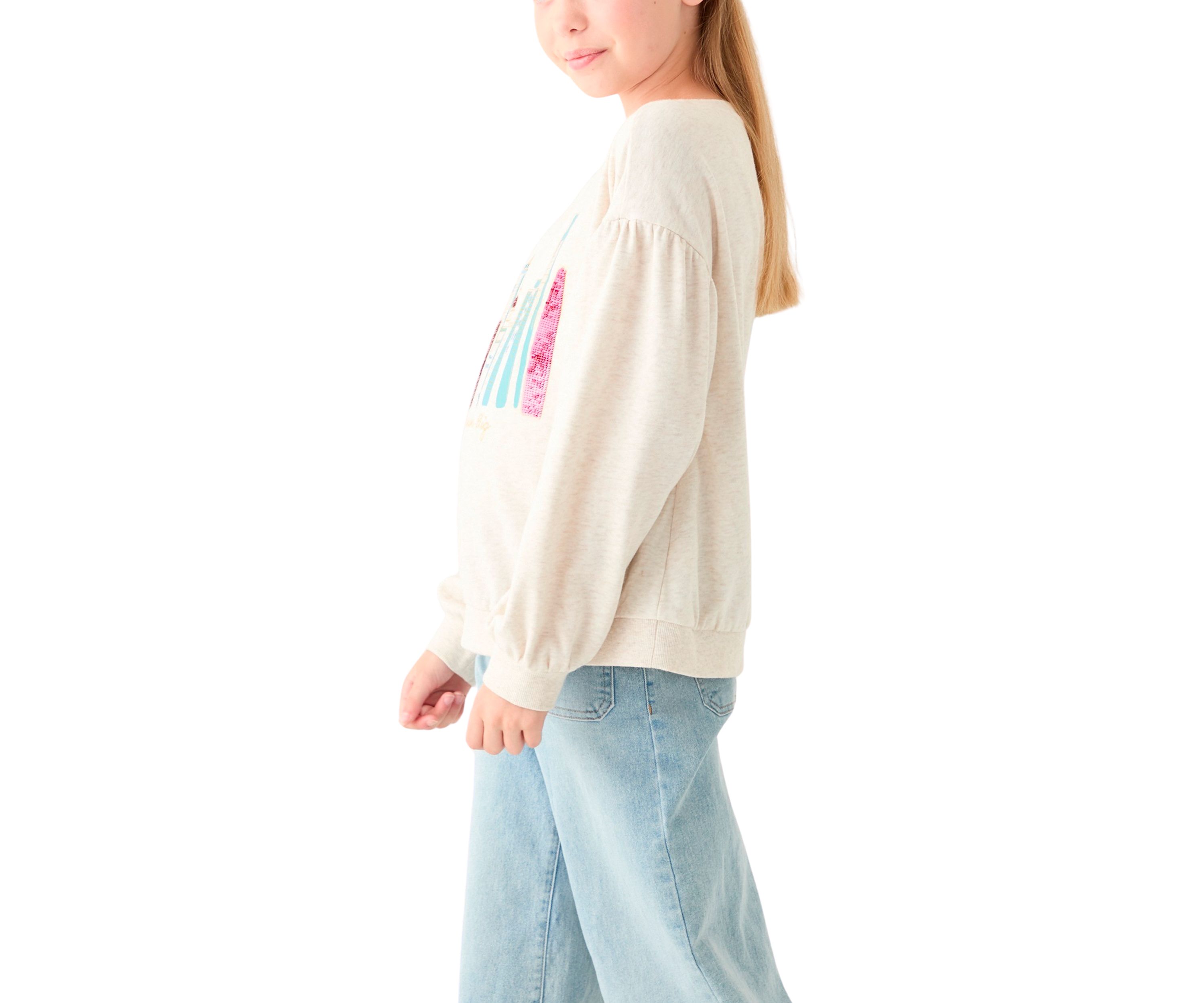 Girls 7-16 Puff Sleeve Sweatshirt