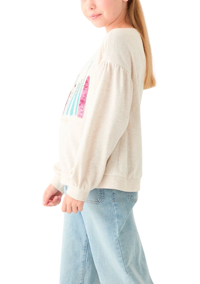 Girls 7-16 Puff Sleeve Sweatshirt