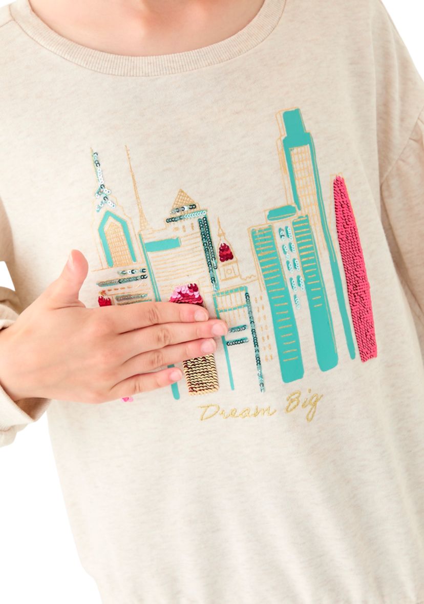 Girls 7-16 Puff Sleeve Sweatshirt