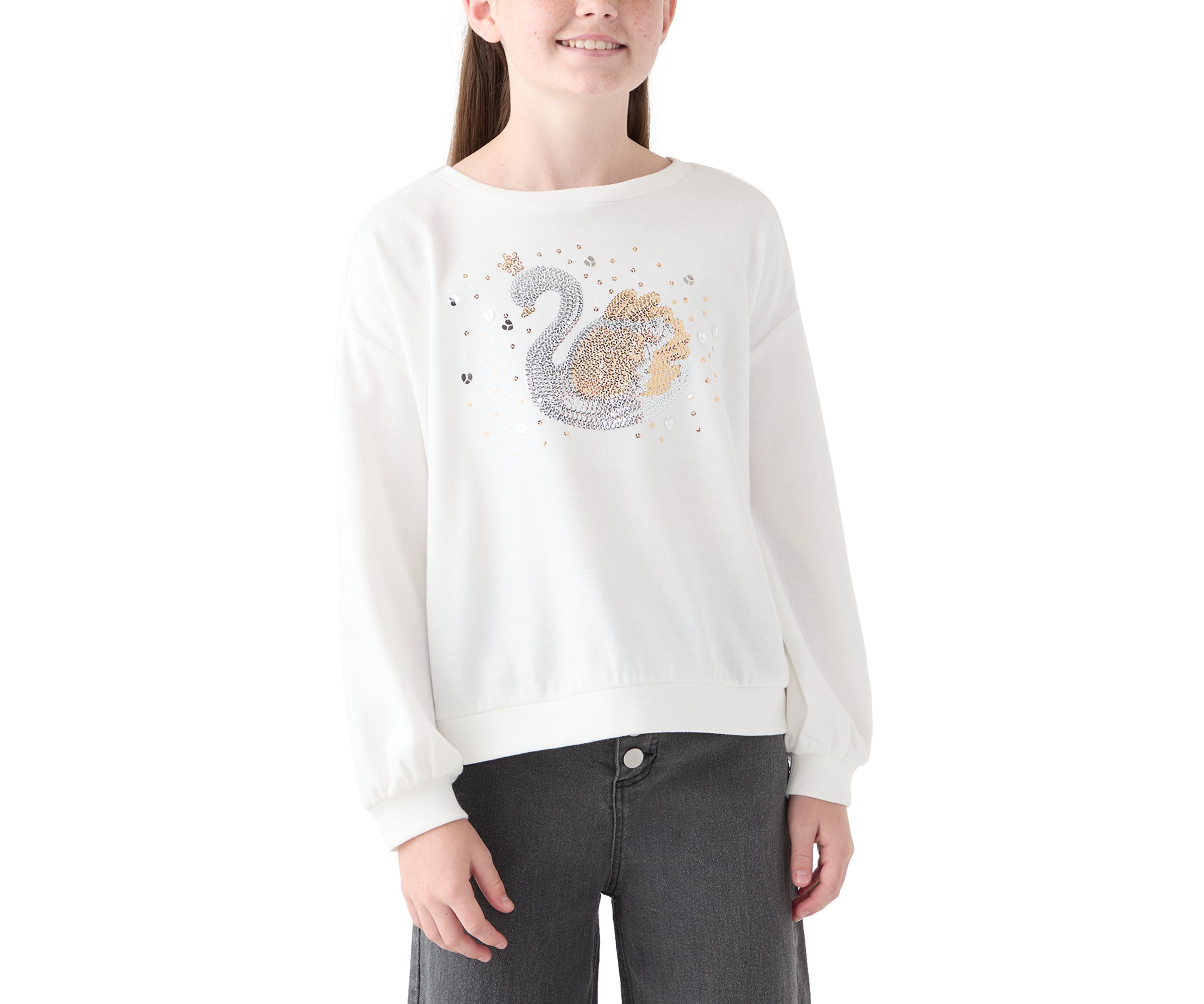 Girls 7-16 Rhinestone Swan Graphic T-Shirt 