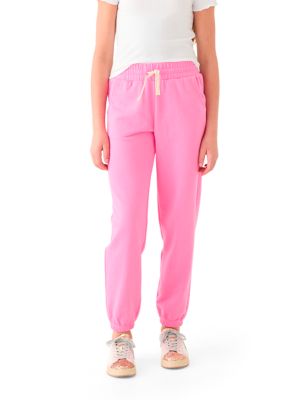 Crown & Ivy Girls 7-16 French Terry Jogger Pants, Pink, Medium