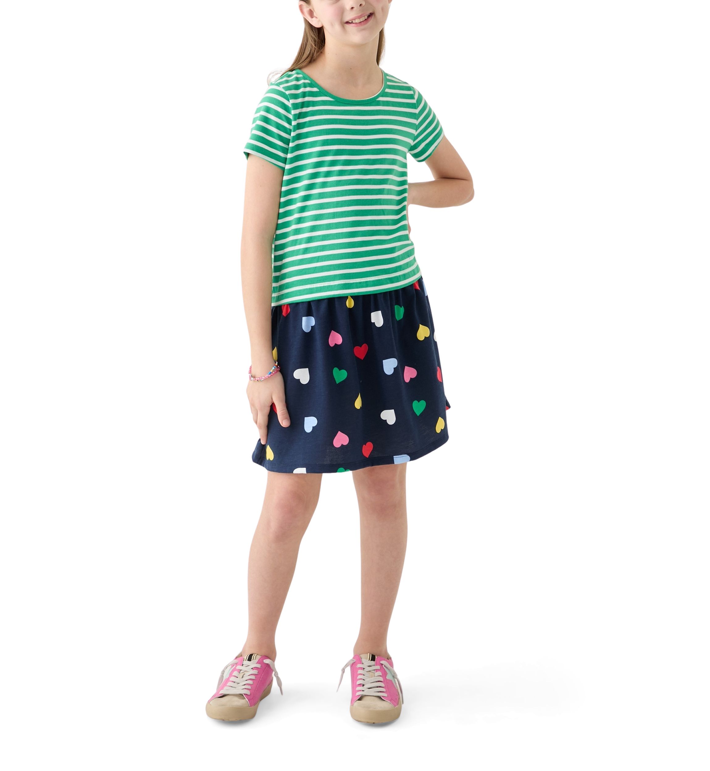 Girls 7-16 2fer Knit Dress