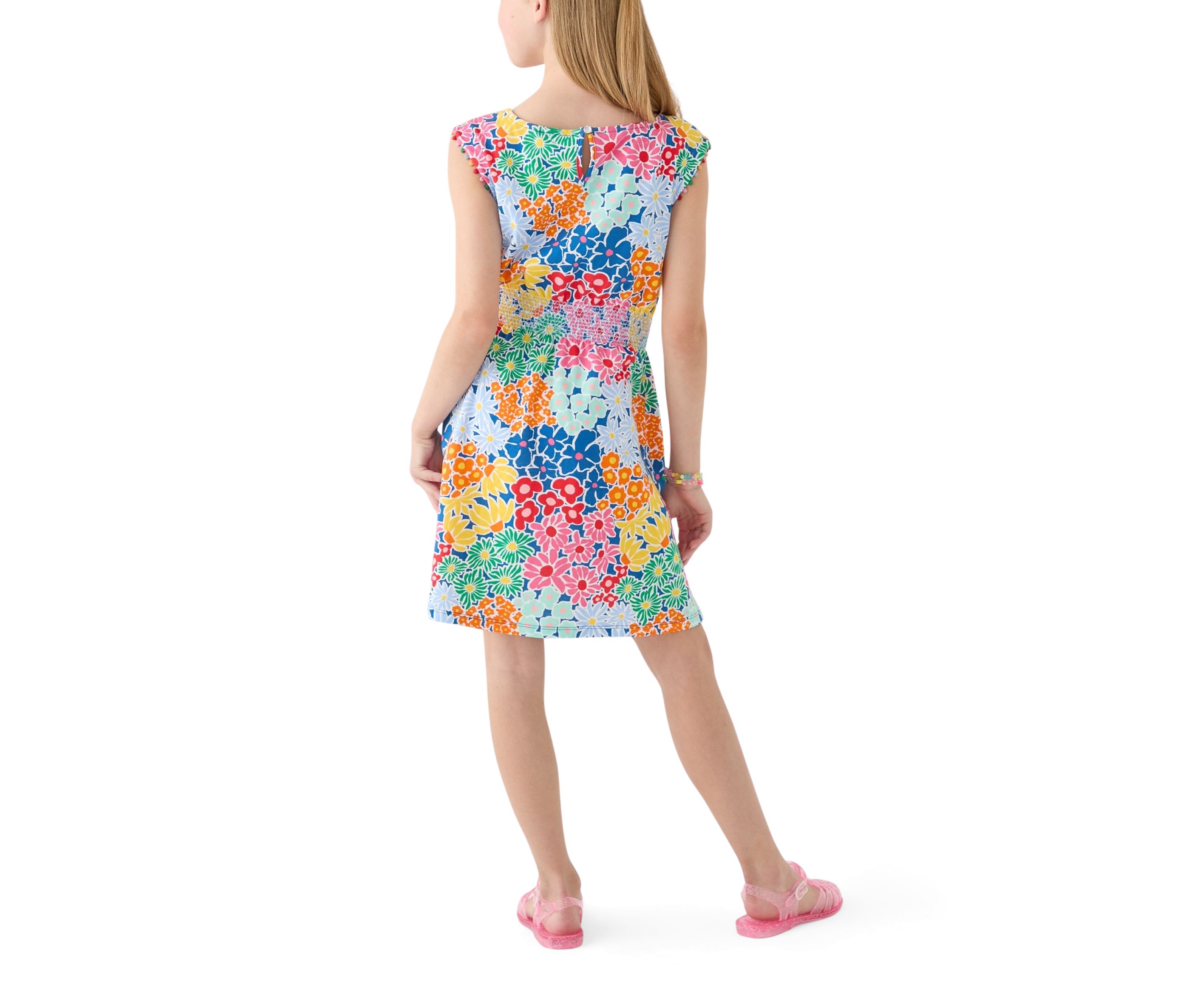 Girls 7-16 Smocked Waist Knit Dress