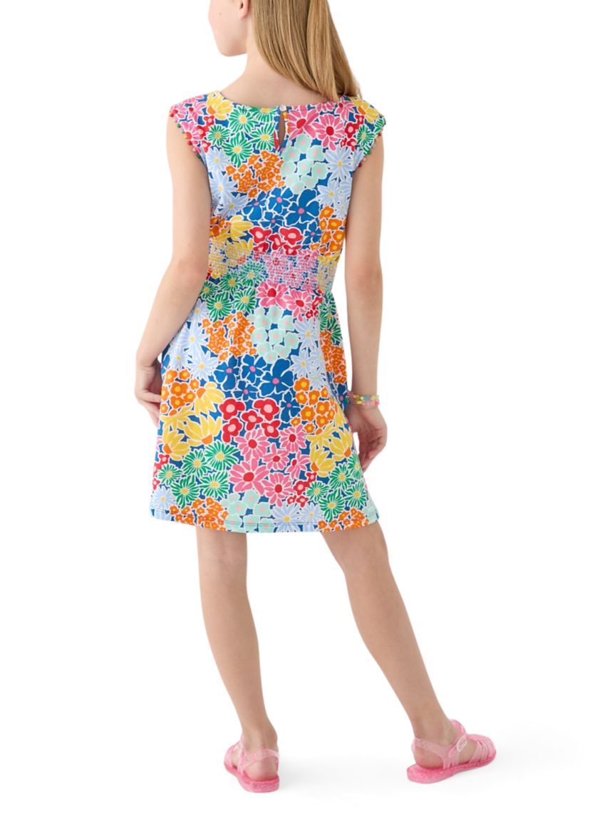 Girls 7-16 Smocked Waist Knit Dress
