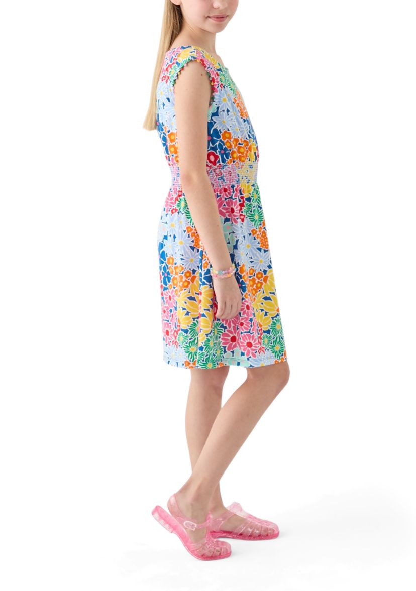 Girls 7-16 Smocked Waist Knit Dress
