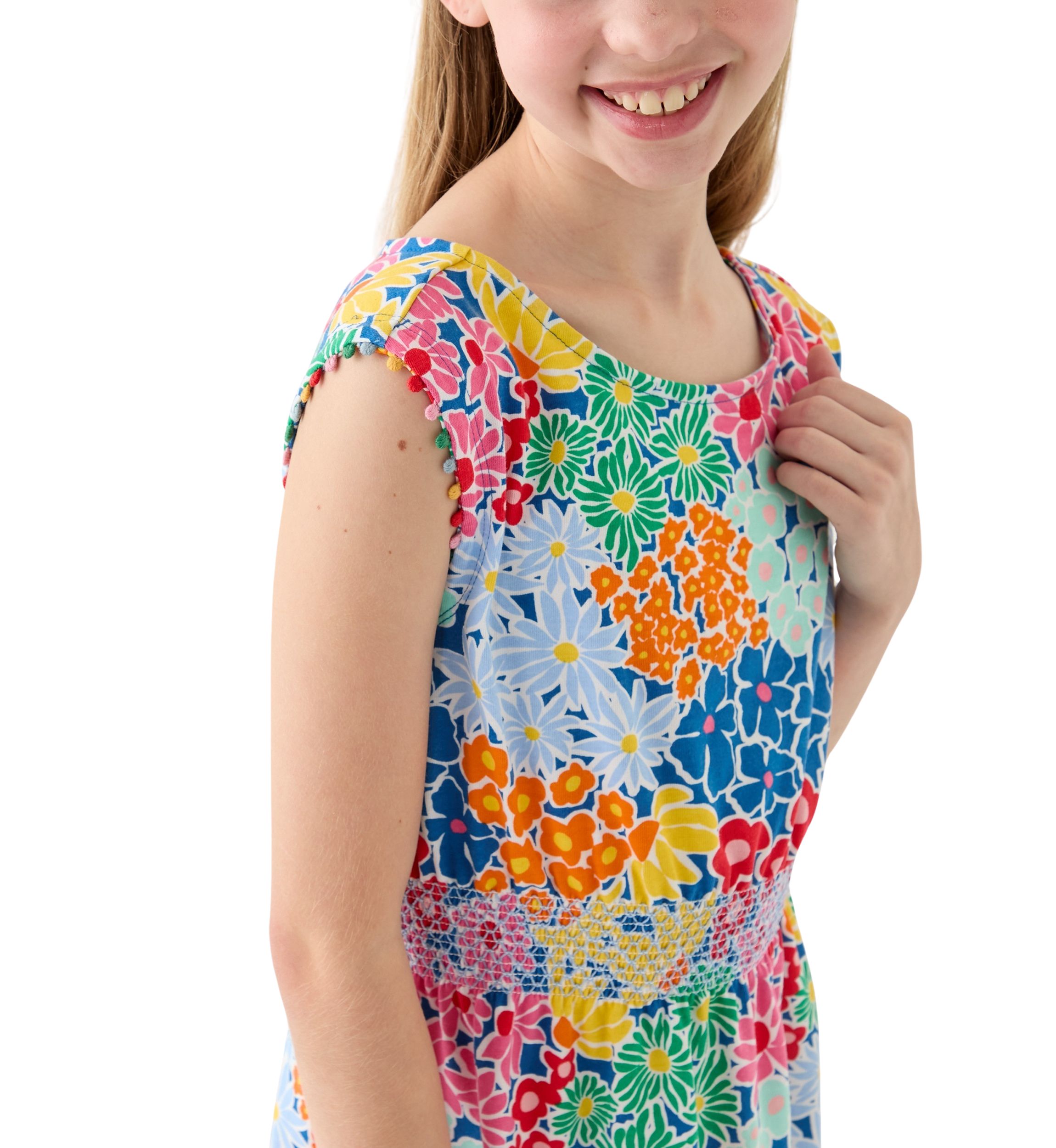 Girls 7-16 Smocked Waist Knit Dress