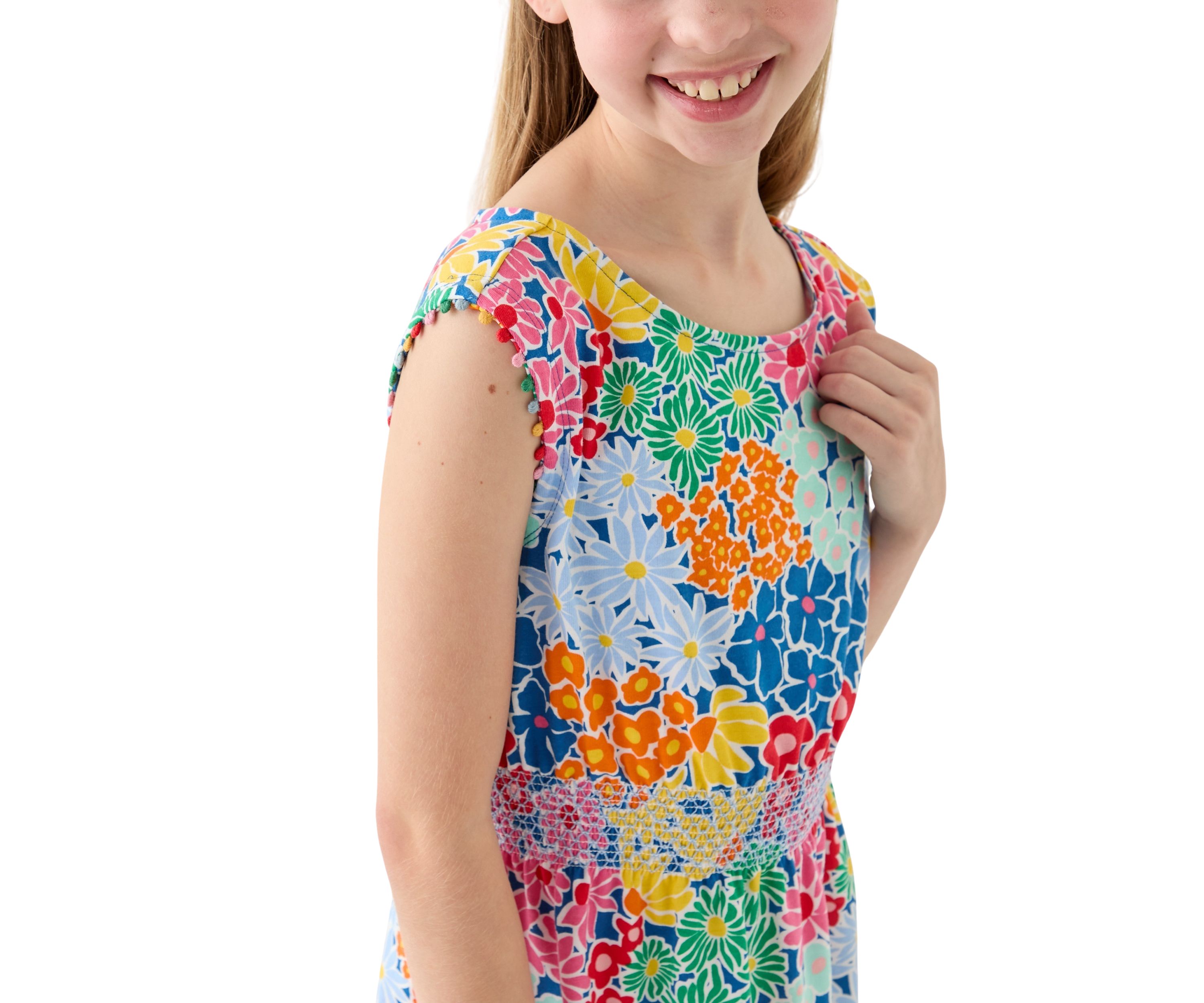 Girls 7-16 Smocked Waist Knit Dress
