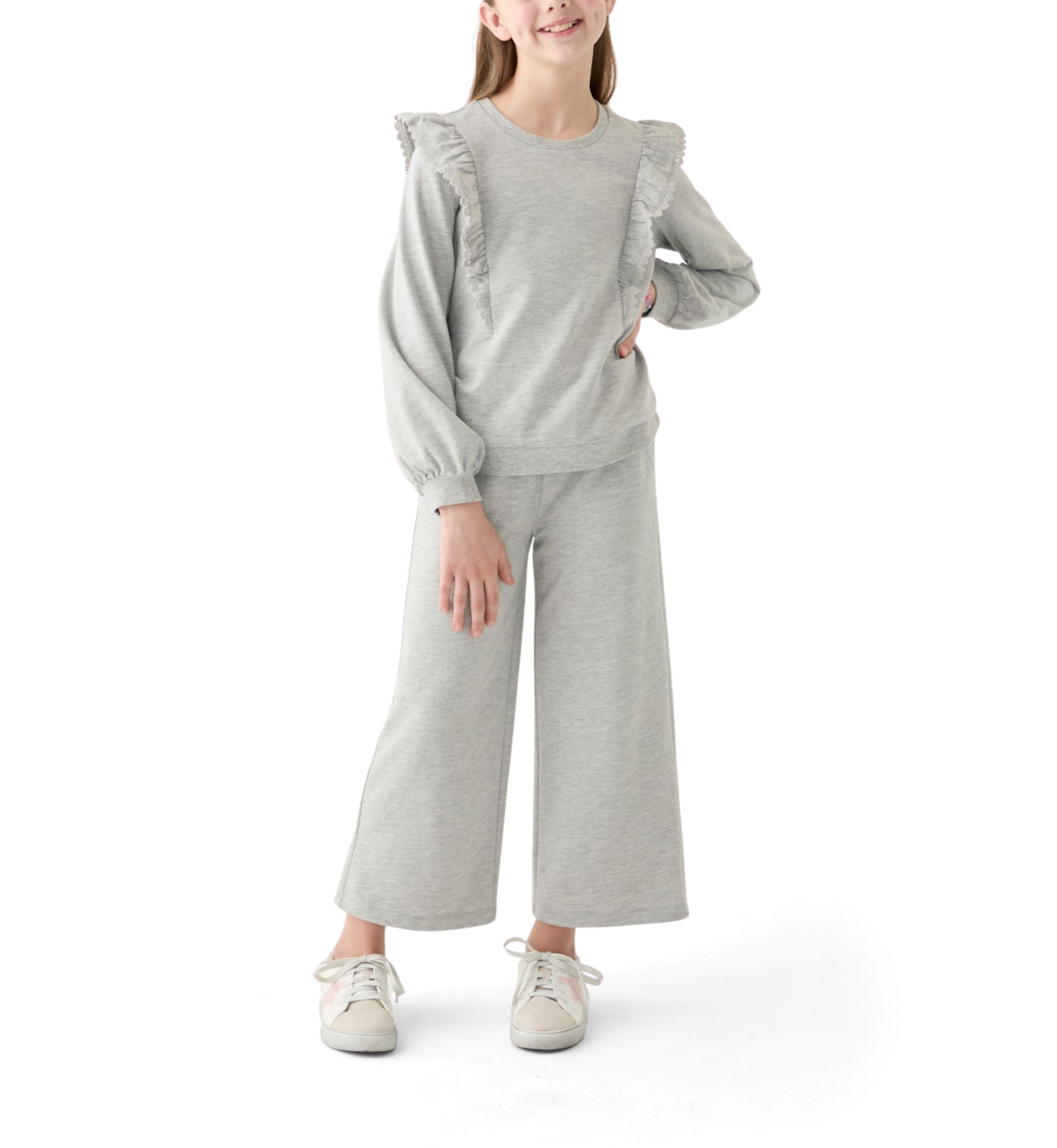 Girls 7-16 Ruffle Sweatshirt
