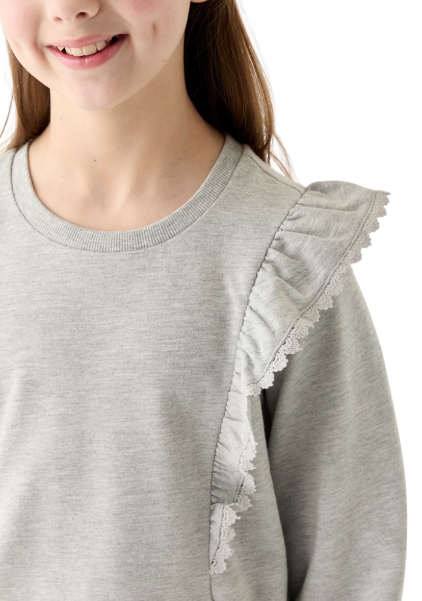 Girls 7-16 Ruffle Sweatshirt