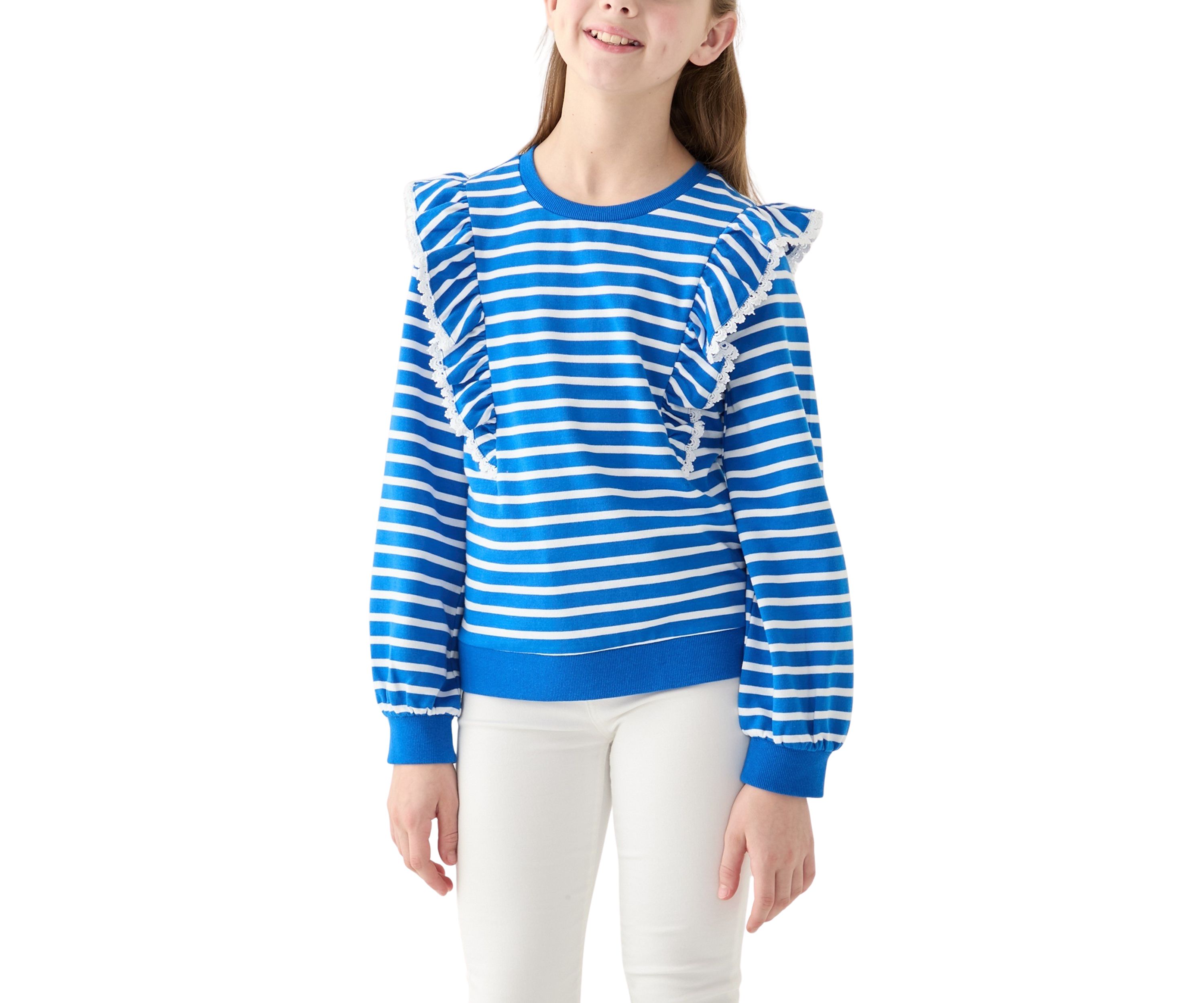 Girls 7-16 Ruffle Sweatshirt 
