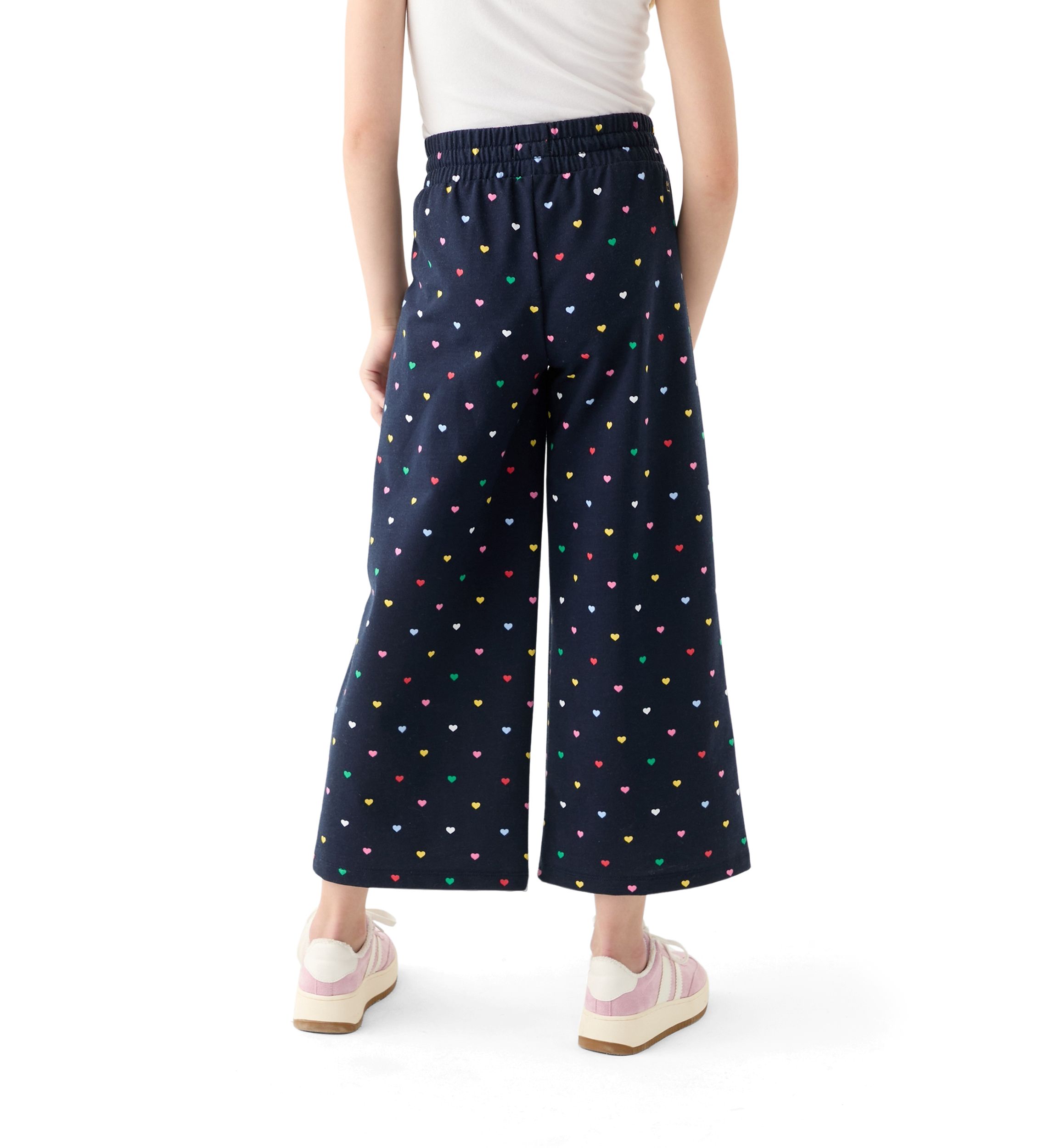 Girls 7-16 French Terry Cropped Printed Pants
