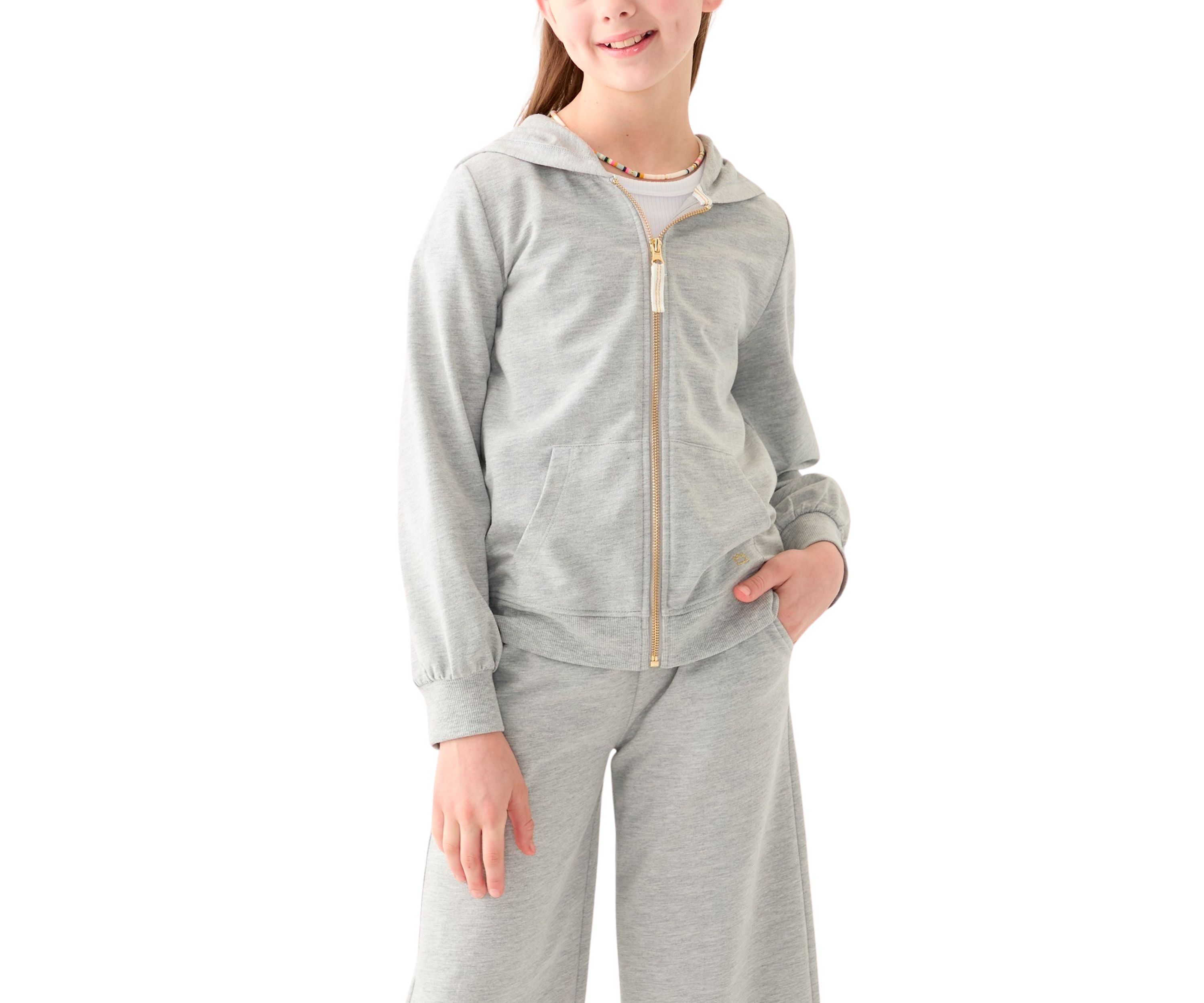 Girls 7-16 French Terry Zip Heather Hoodie