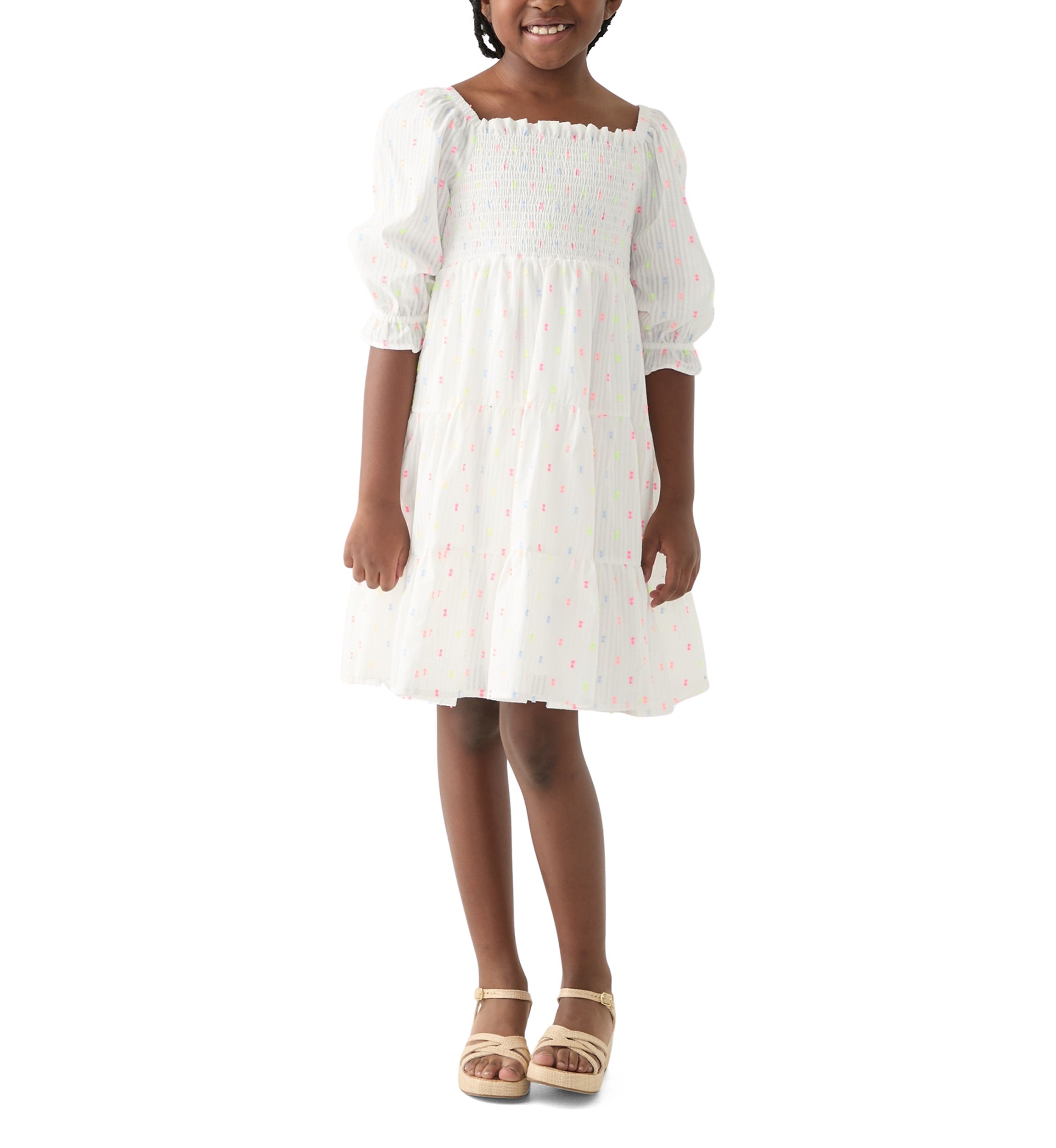 Girls 7-16 Smocked Chiffon Dress