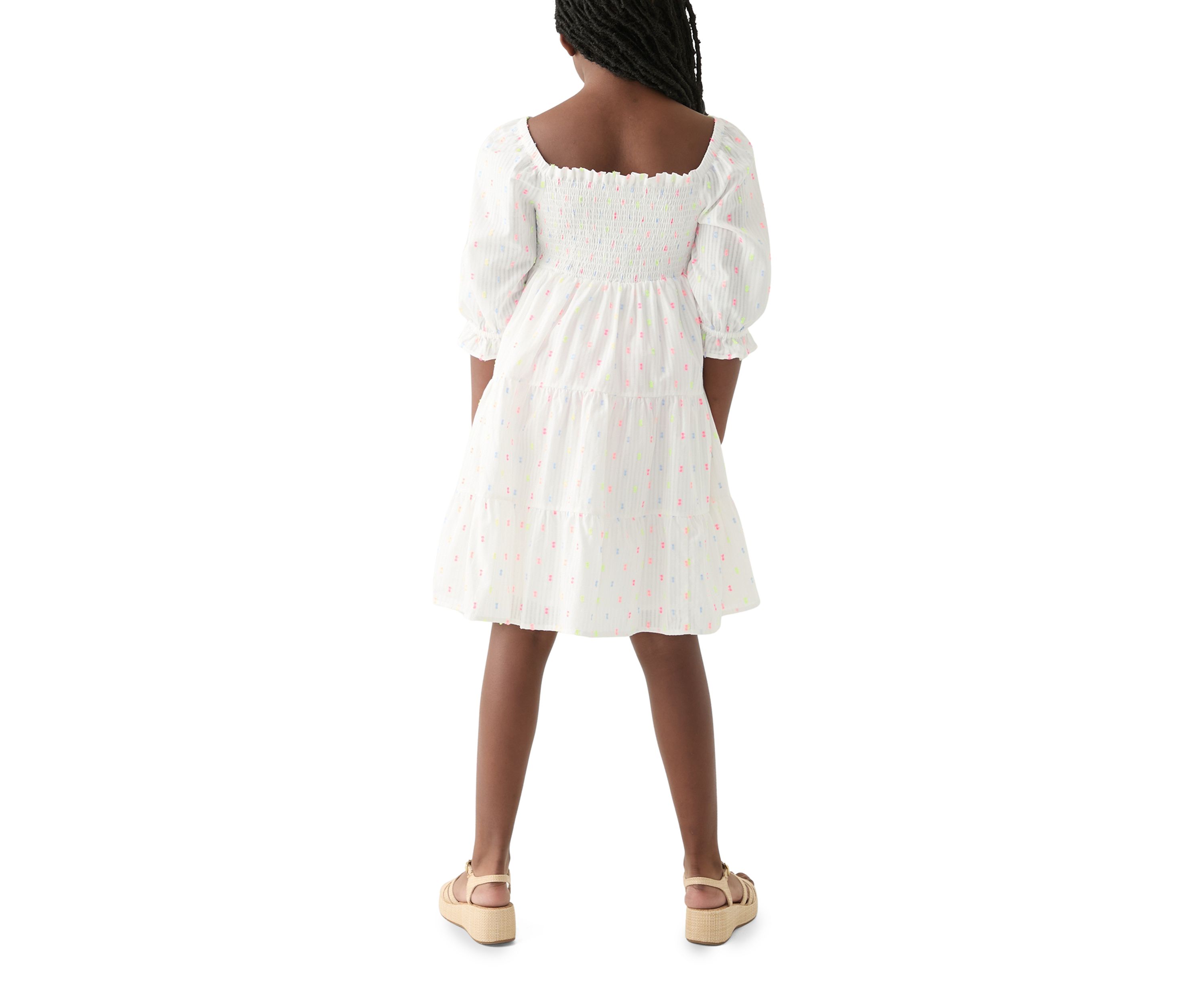 Girls 7-16 Smocked Chiffon Dress