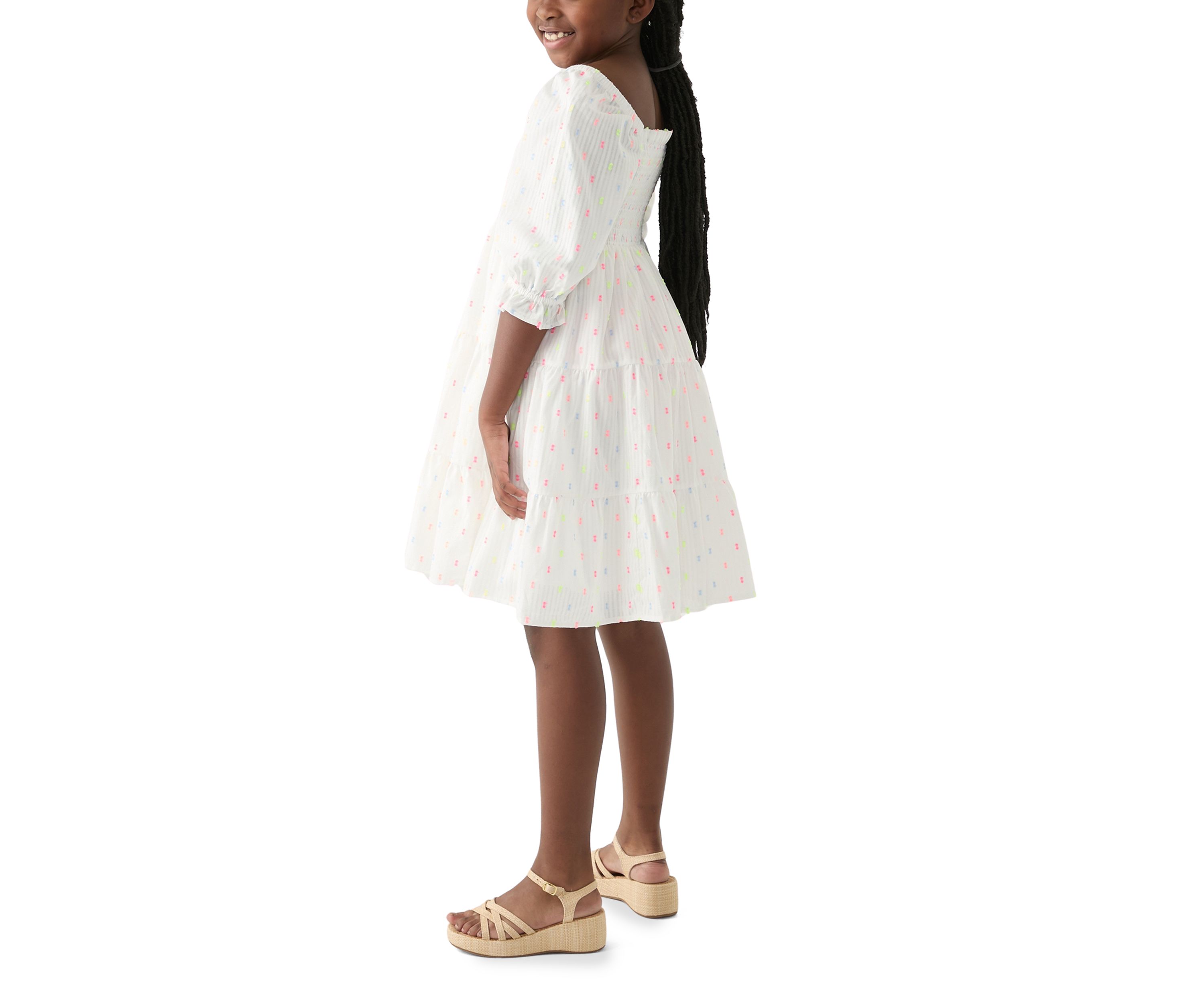 Girls 7-16 Smocked Chiffon Dress