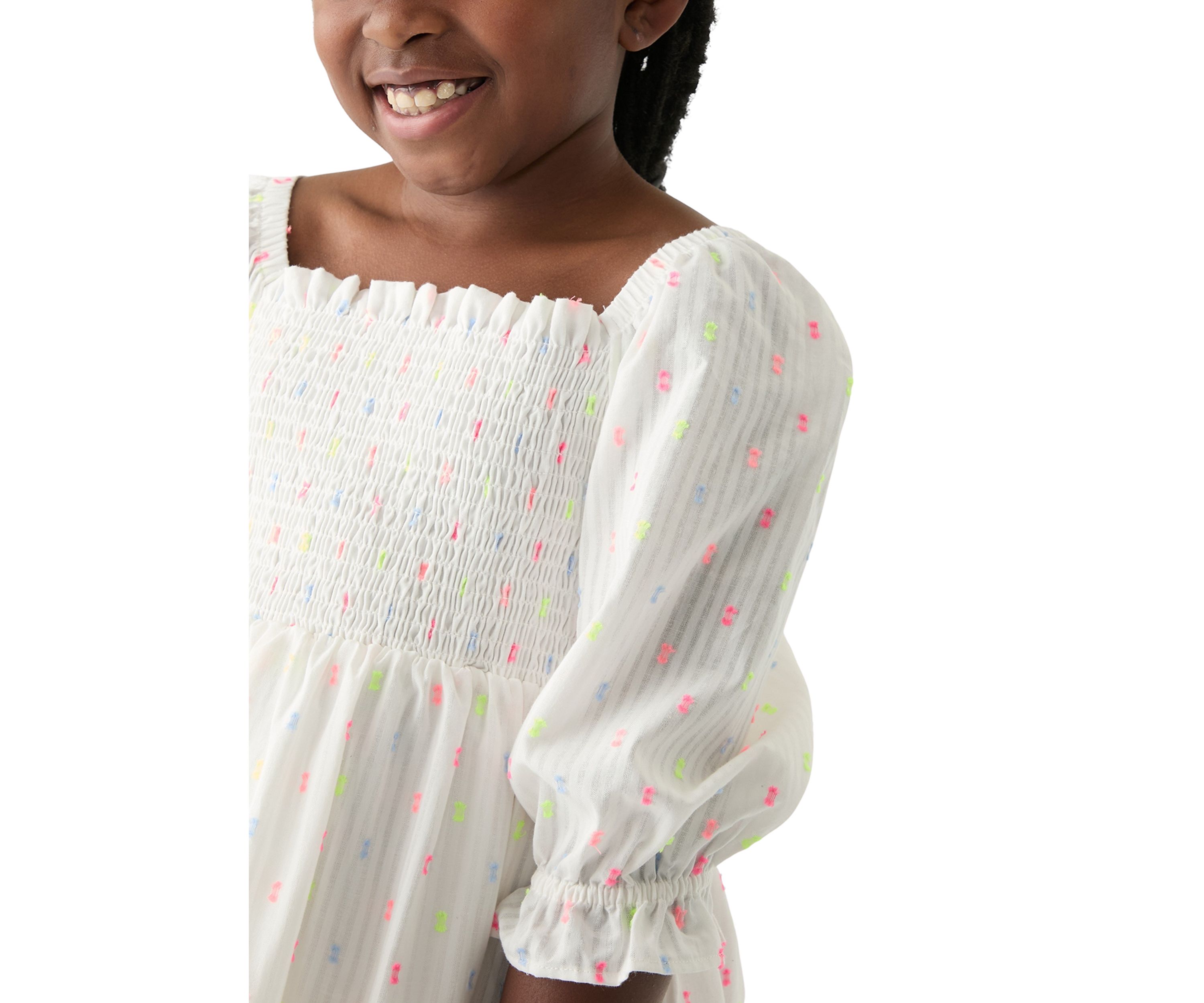 Girls 7-16 Smocked Chiffon Dress