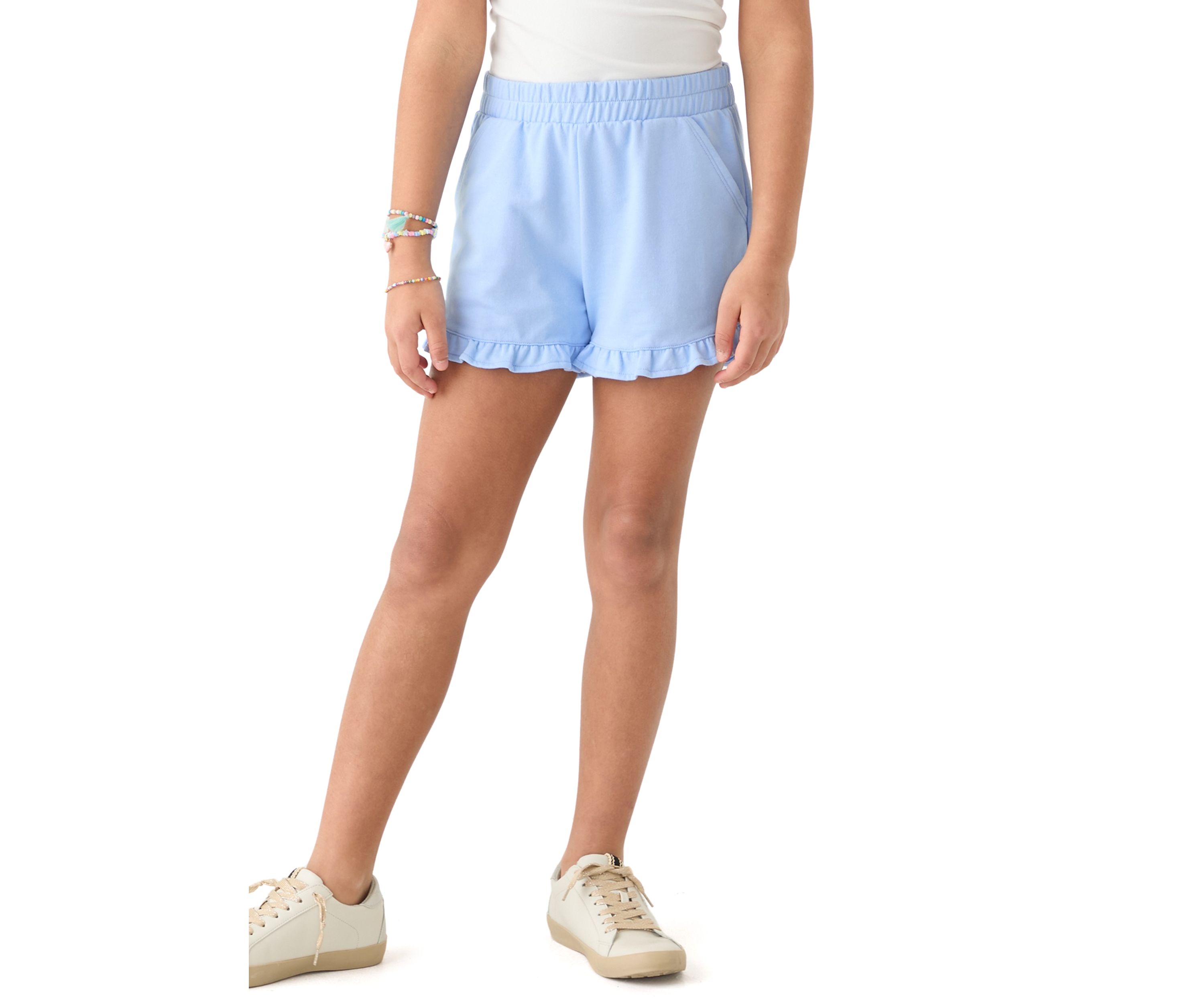 Girls 7-16 Pull On Ruffle Shorts