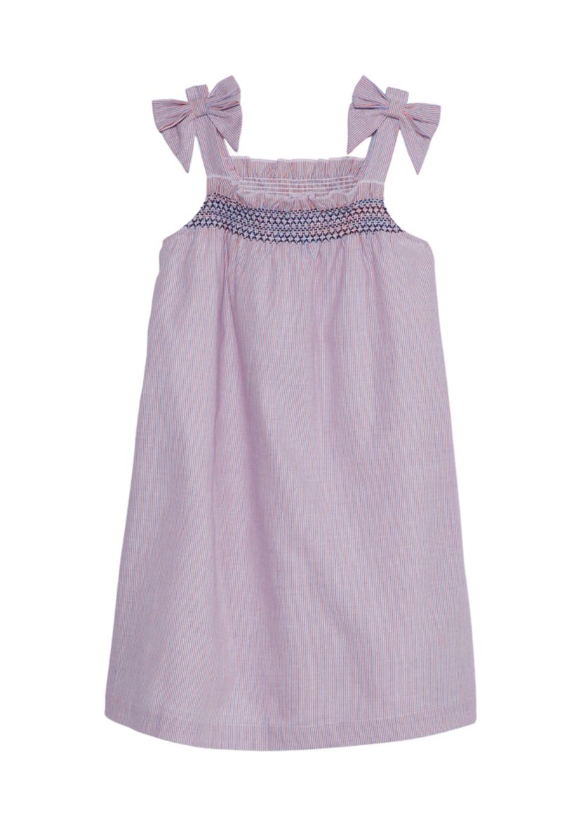 Girls 4-6x Bow Shoulder Dress 
