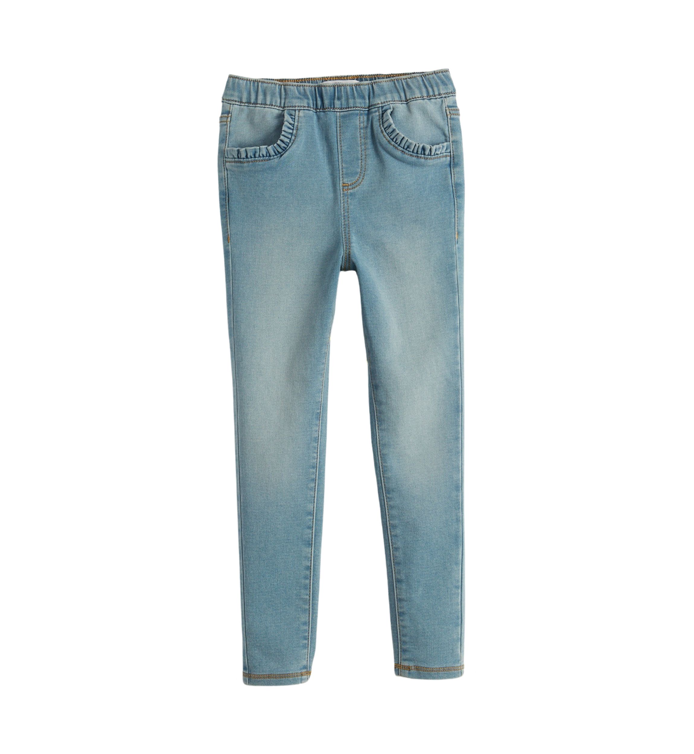 Girls 4-6x Ruffle Pocket Denim Pants