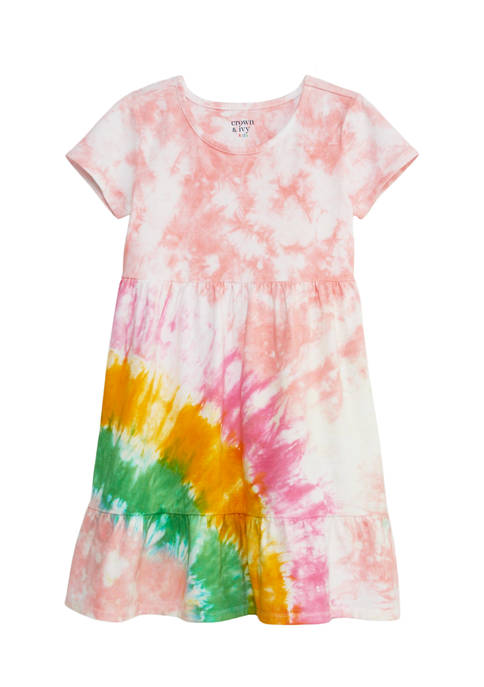 Girls 4-6x Placement Dyed Dress