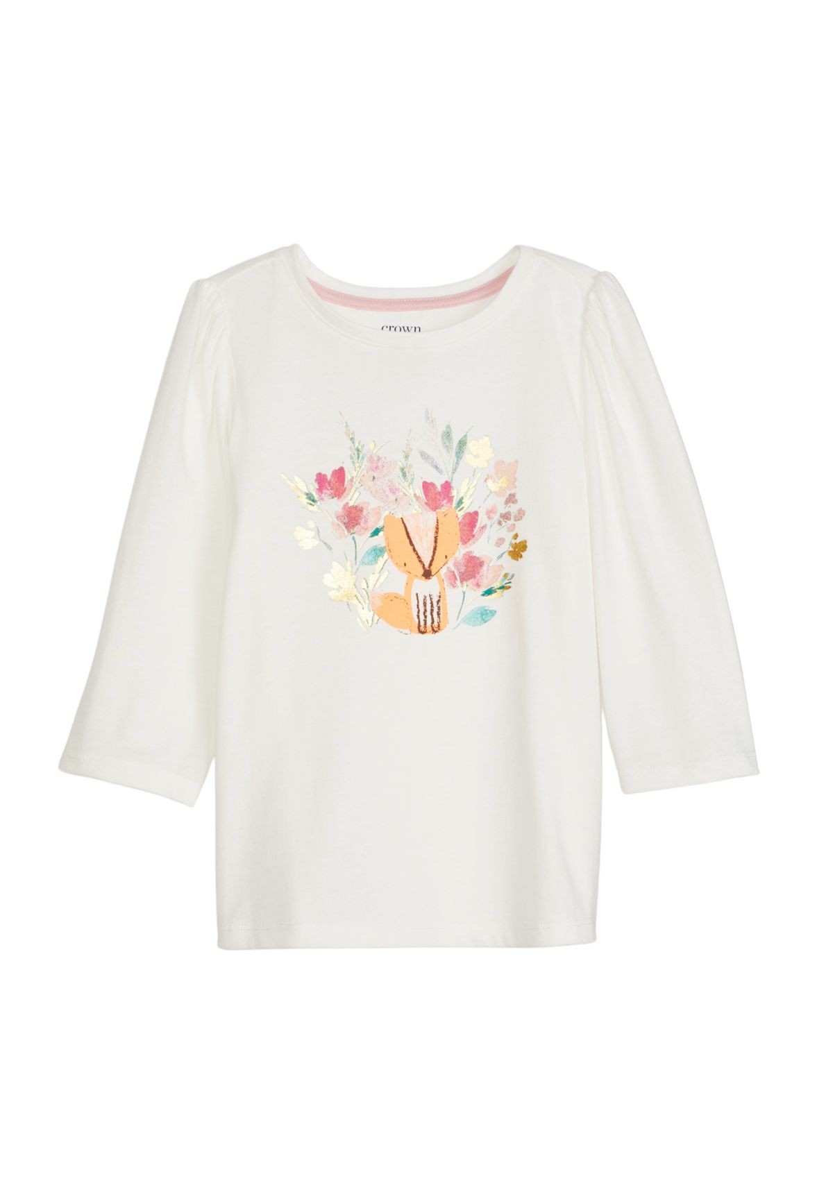 Girls 4-6x 3/4 Sleeve Graphic T-Shirt