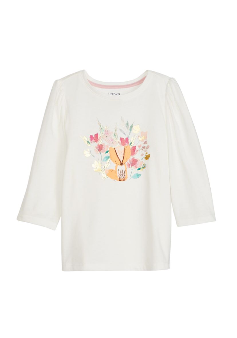 Girls 4-6x 3/4 Sleeve Graphic T-Shirt