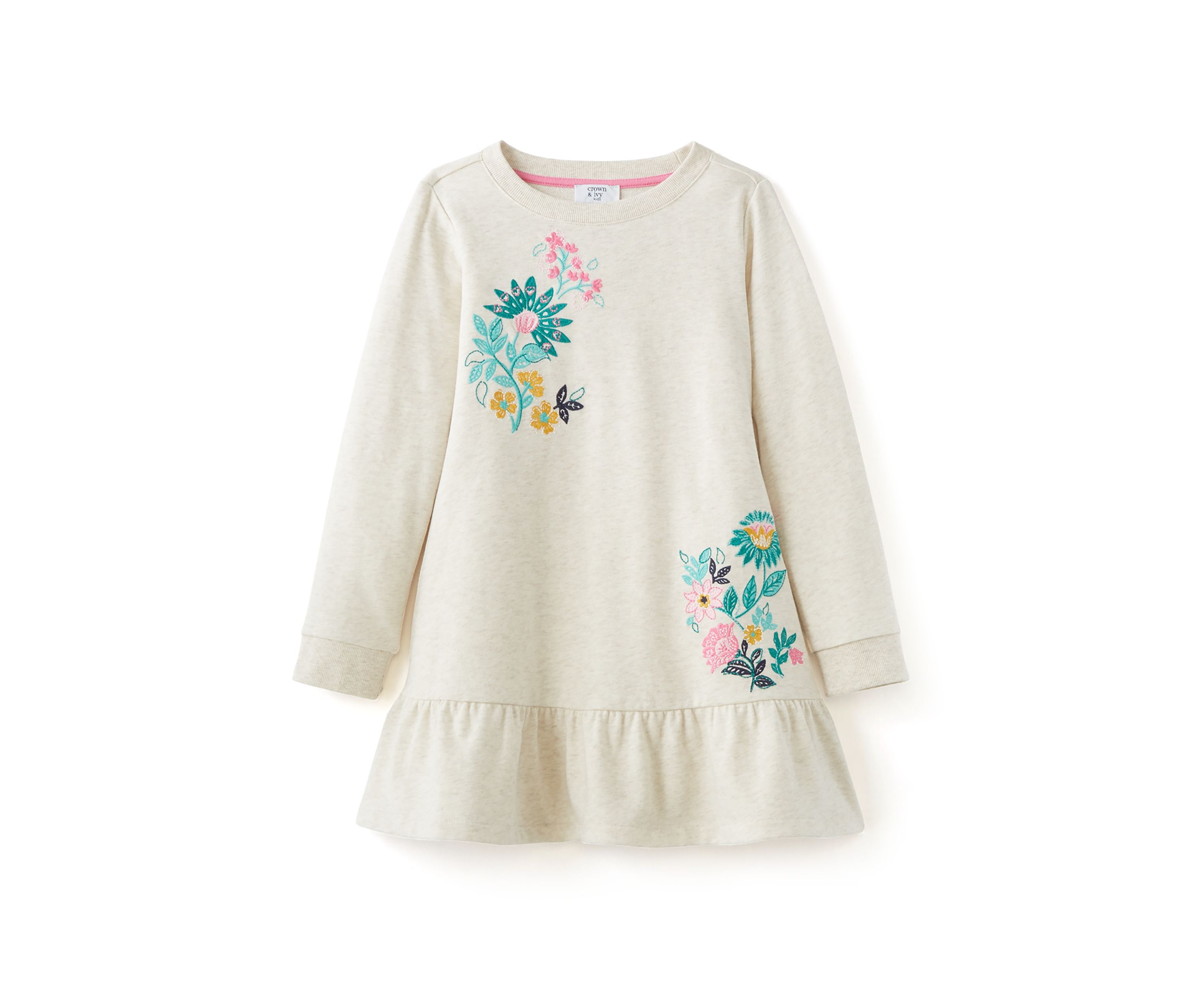 Girls 4-6x Long Sleeve Sweatshirt Dress